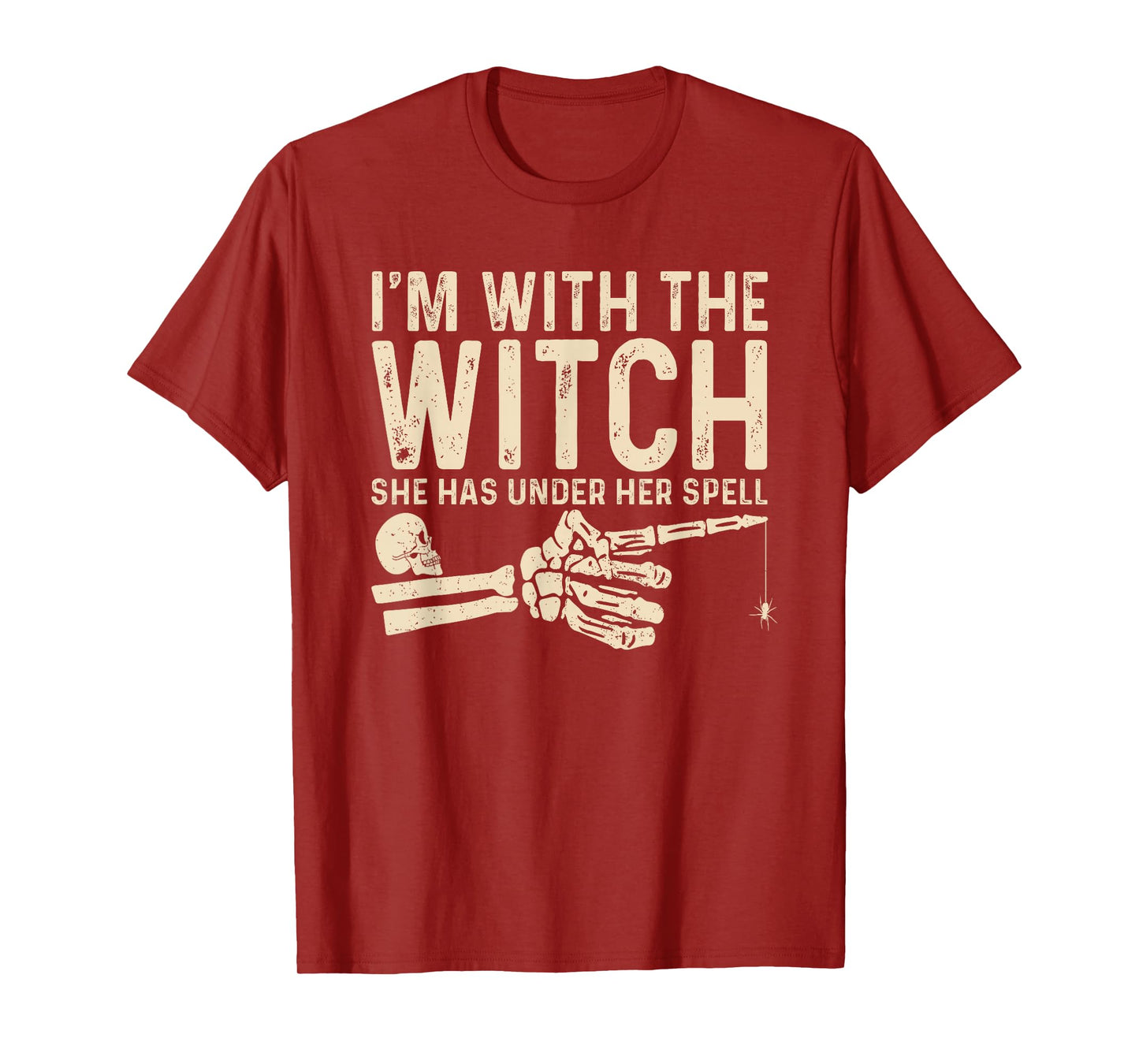I'm with The Witch Funny Halloween Couple Costume Party T-Shirt