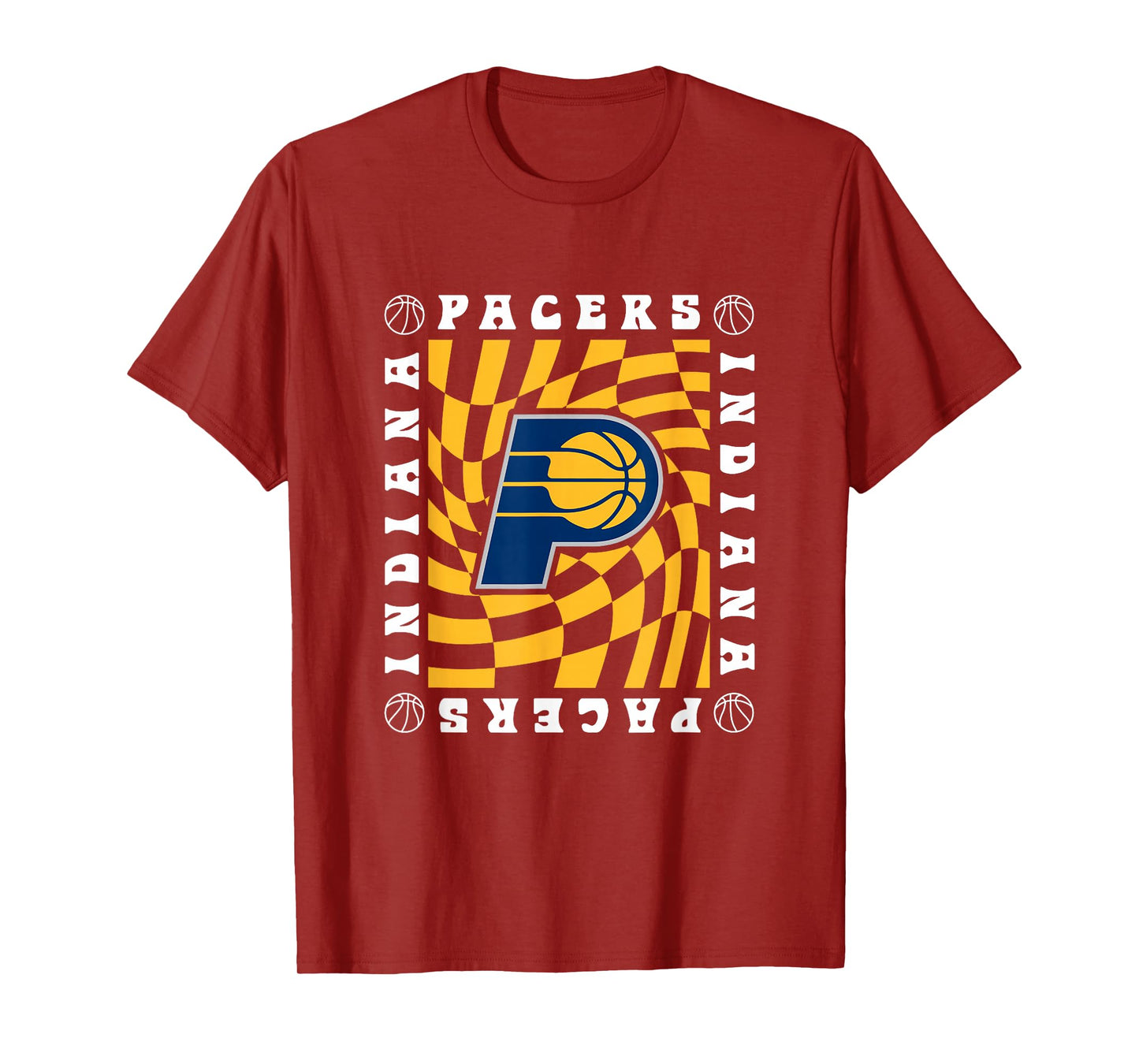 NBA Indiana Pacers Retro Checkerboard Wave T-Shirt