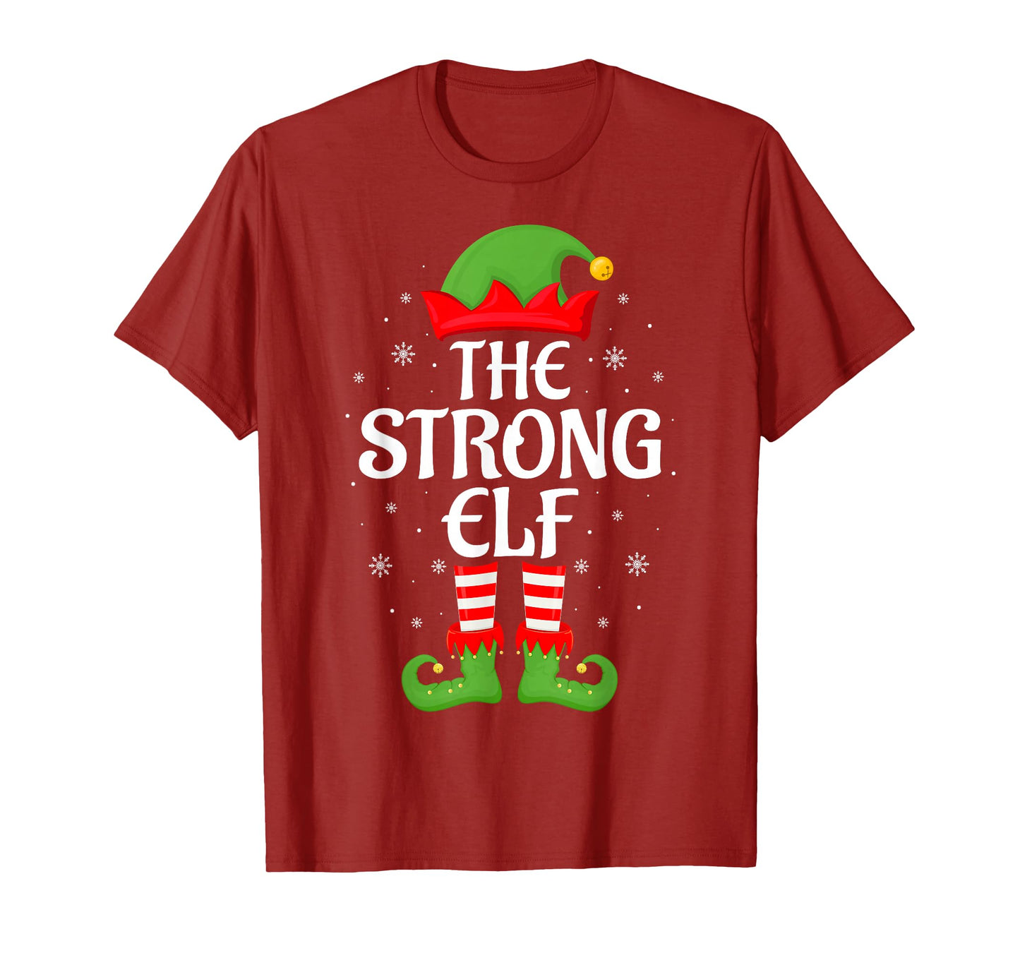 Strong Elf Xmas Family Matching Elf Squad Christmas T-Shirt