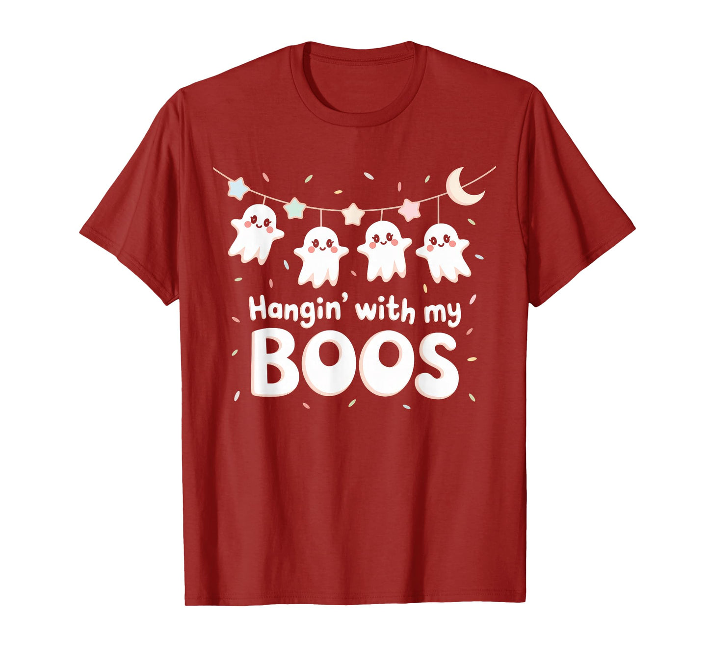Hangin' with My Boos Tshirt Halloween Ghost Scary Witch Men T-Shirt
