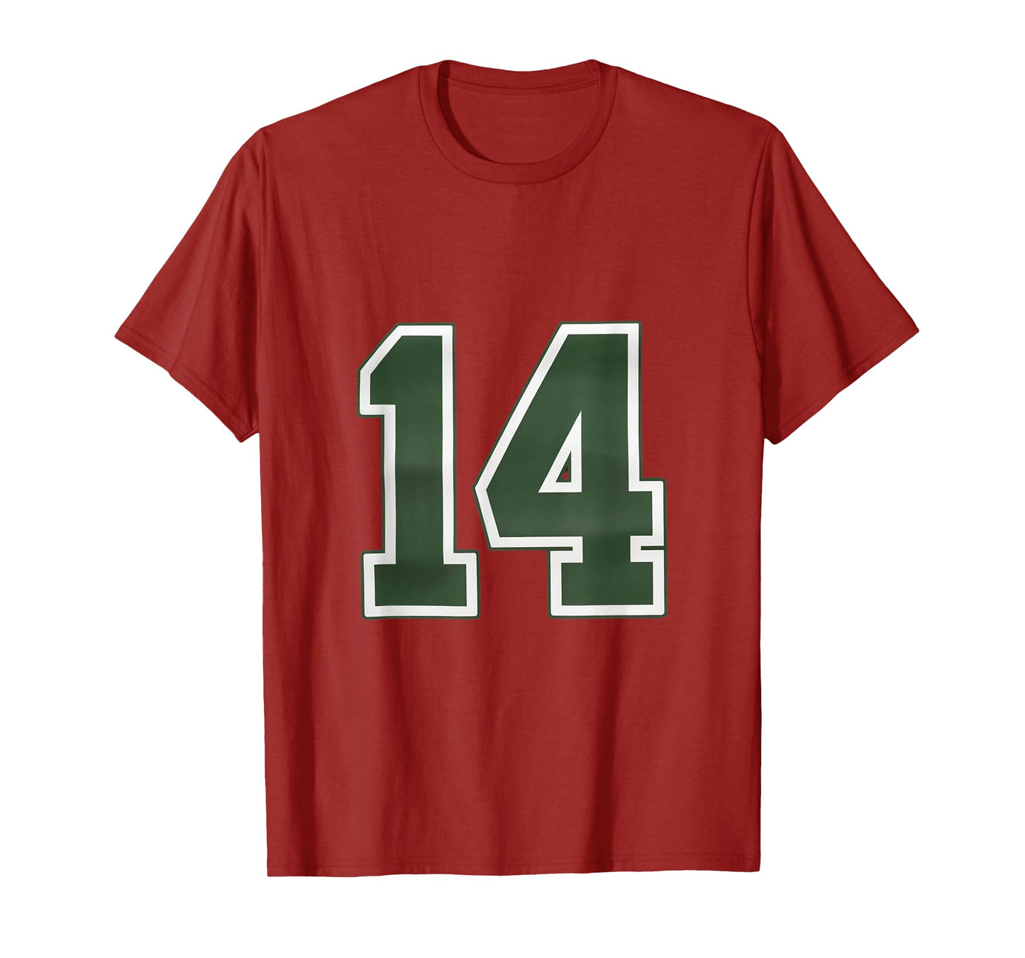 Number #14 Sport Green Number T-Shirt