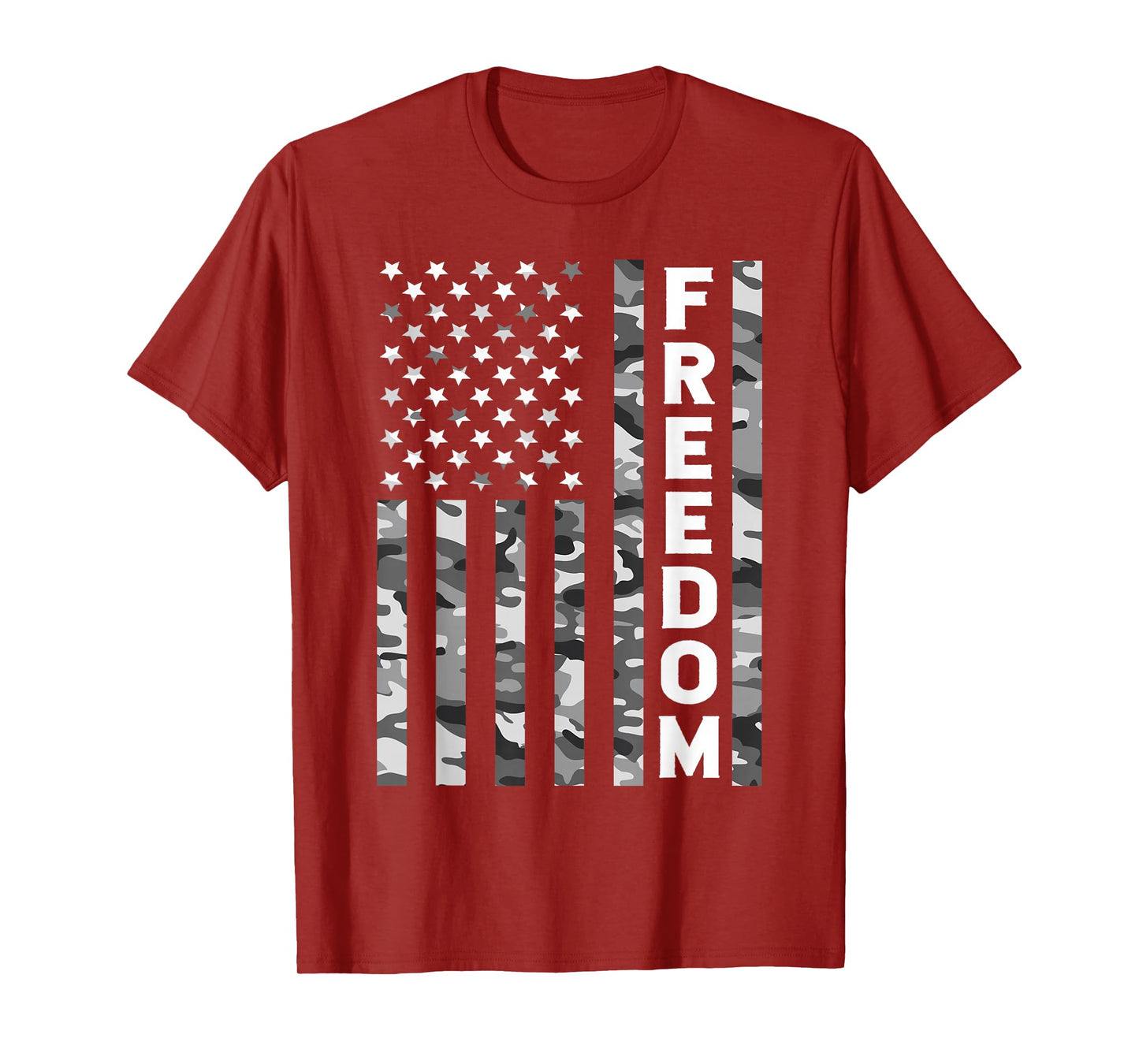 Vintage Freedom American Flag Camo T-Shirt