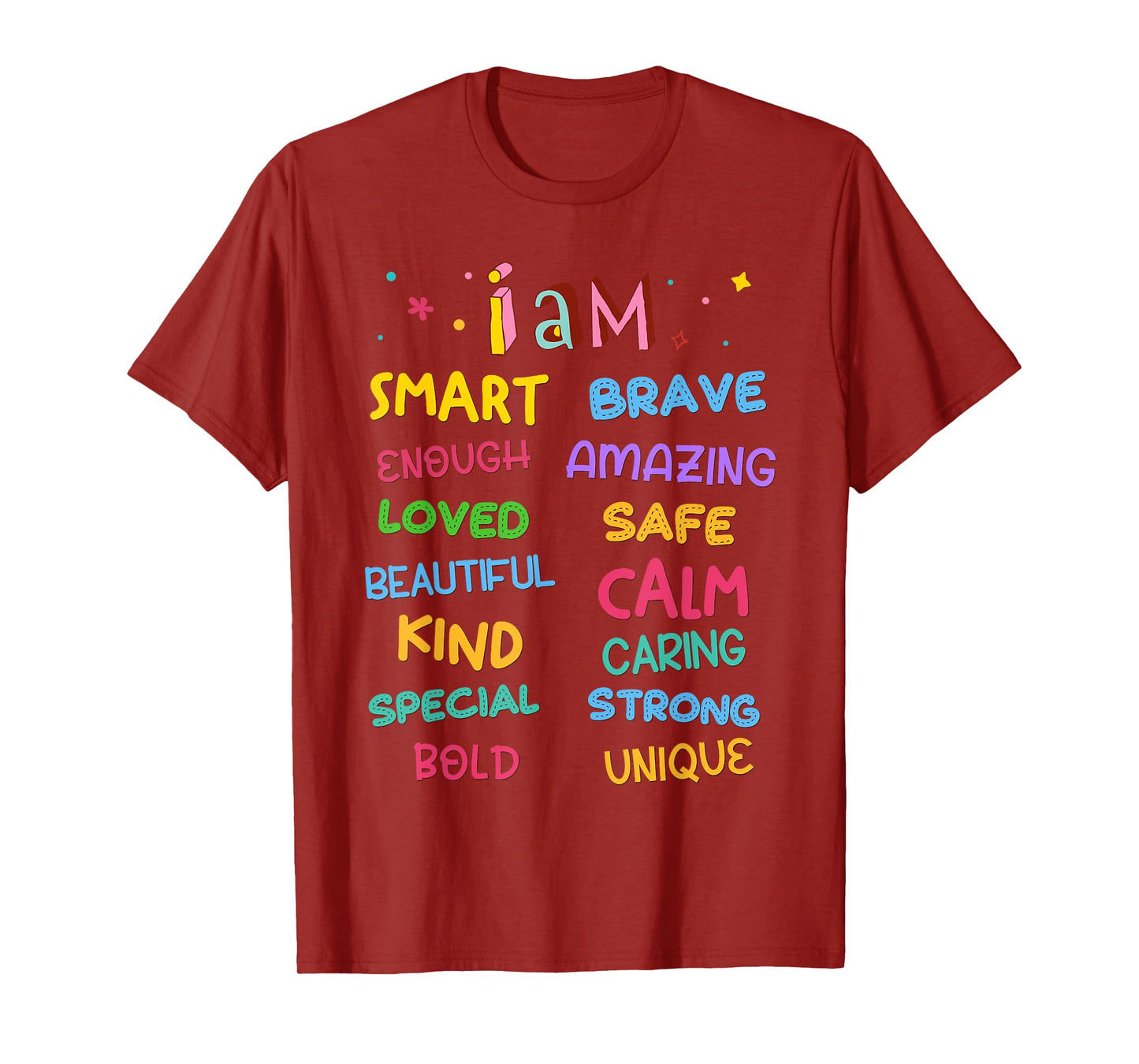 I Am Daily Affirmation Colorful Christian Kids Toddler Girls T-Shirt