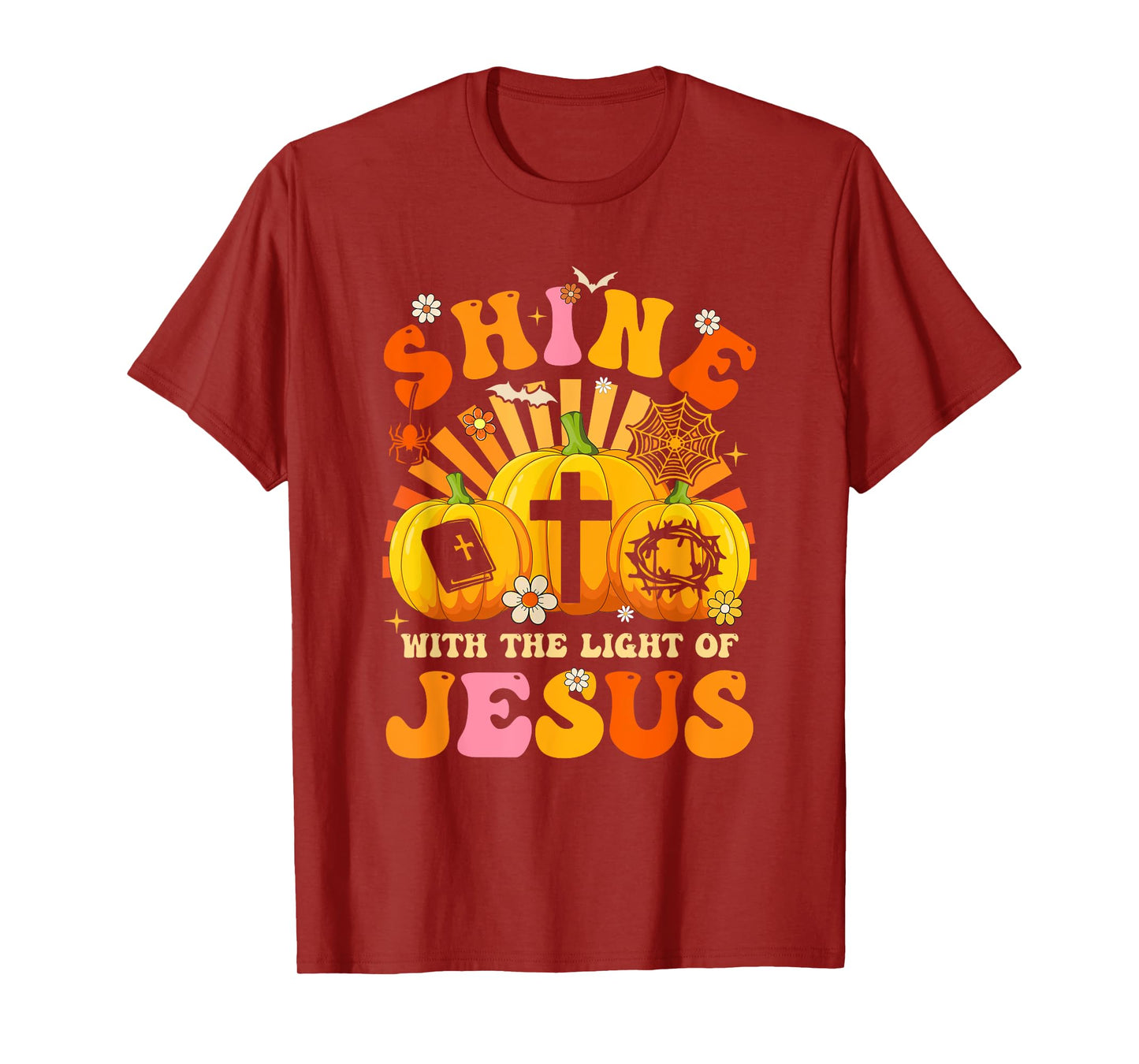 Shine With The Light Of Jesus Christian Halloween Women T-Shirt