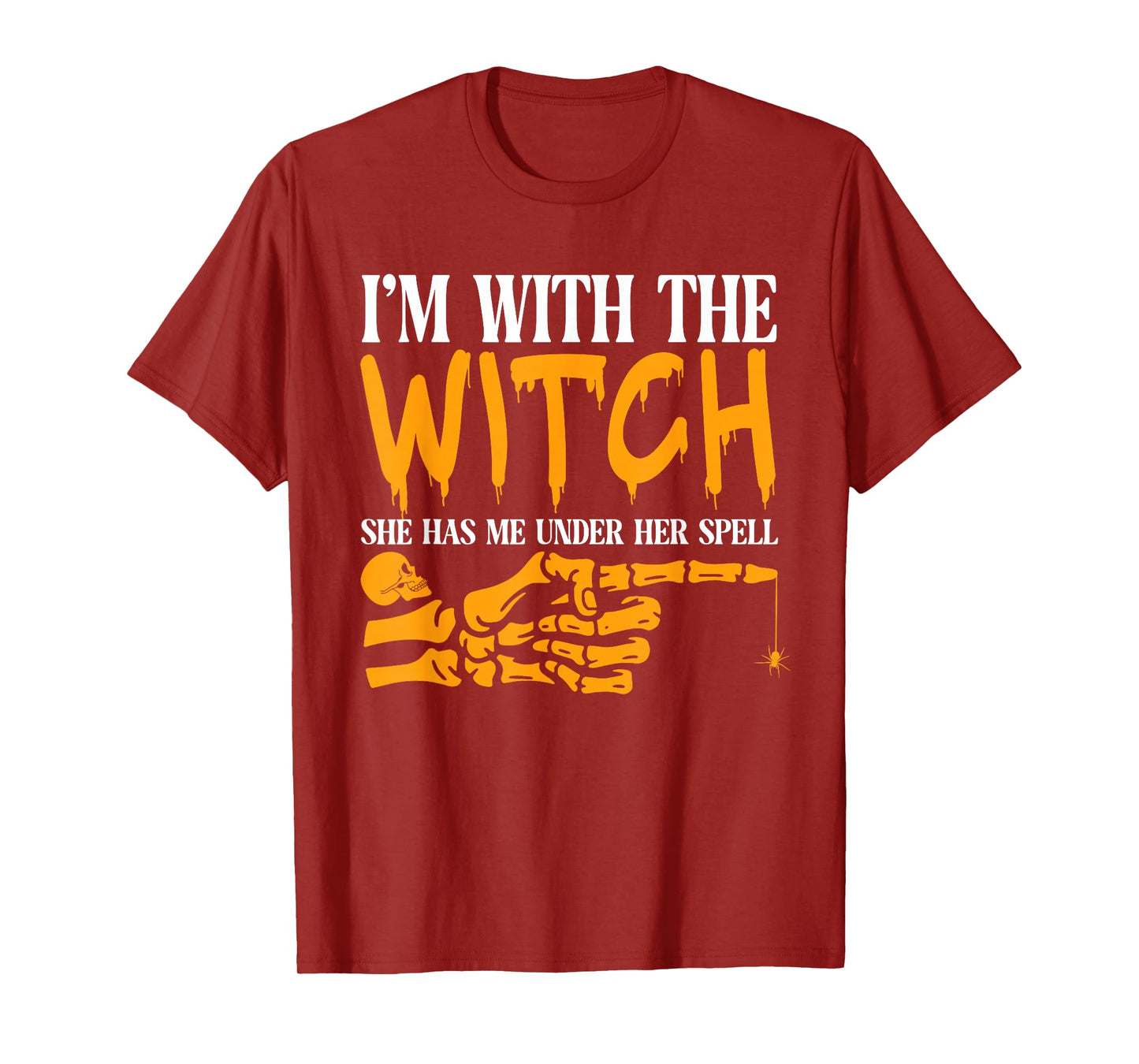 I'm with The Witch Funny Halloween Couple Costume Party T-Shirt