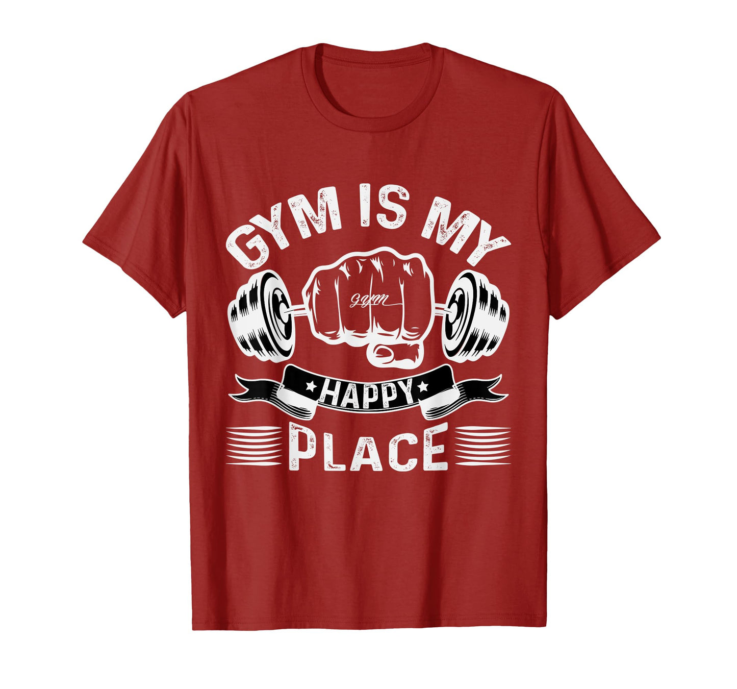 The Gym Is My Happy Place Gymnast Lover Gymnastics Fitness T-Shirt
