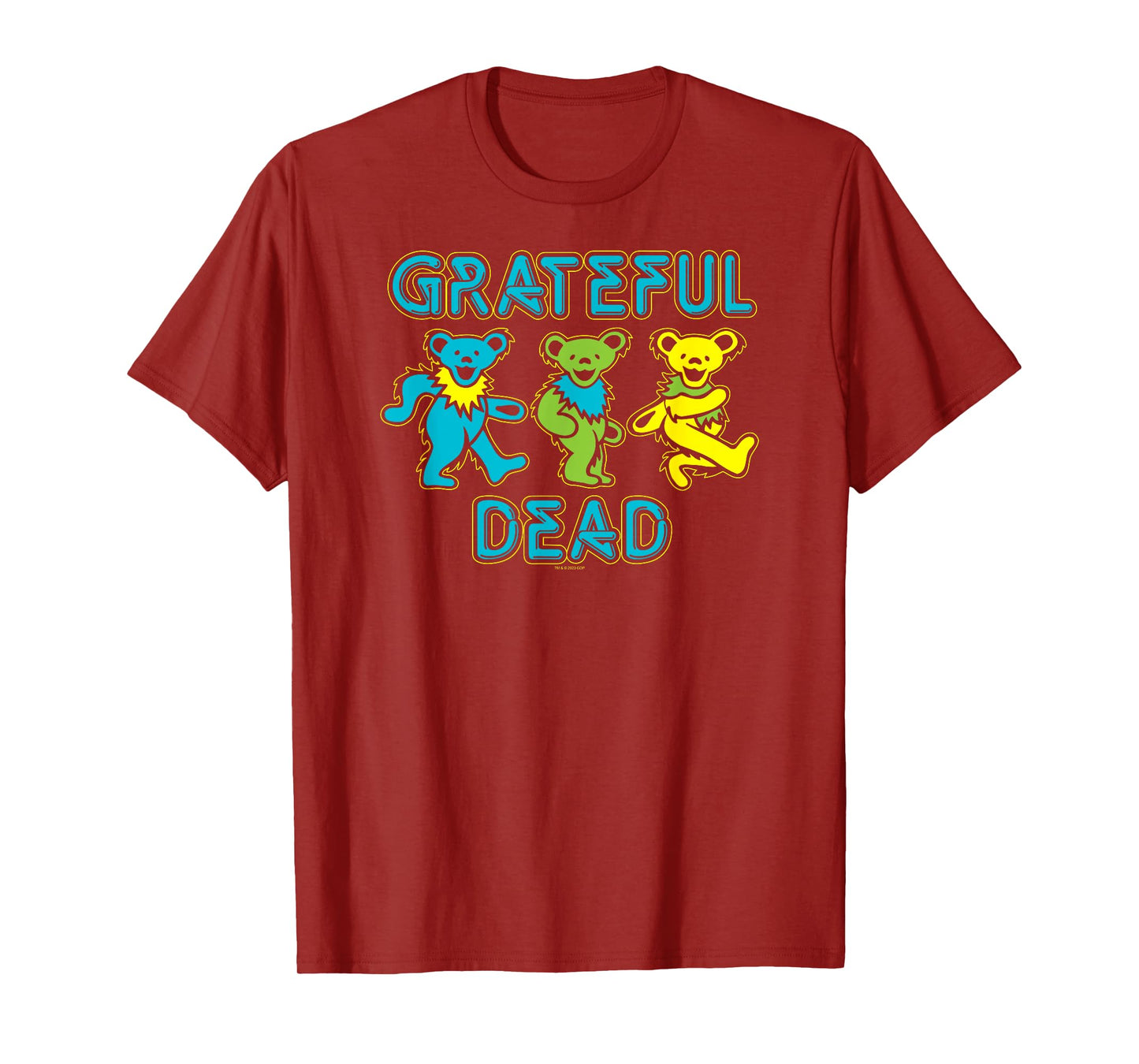 Grateful Dead Three Dancing Bears Neon Letters Vintage Band T-Shirt