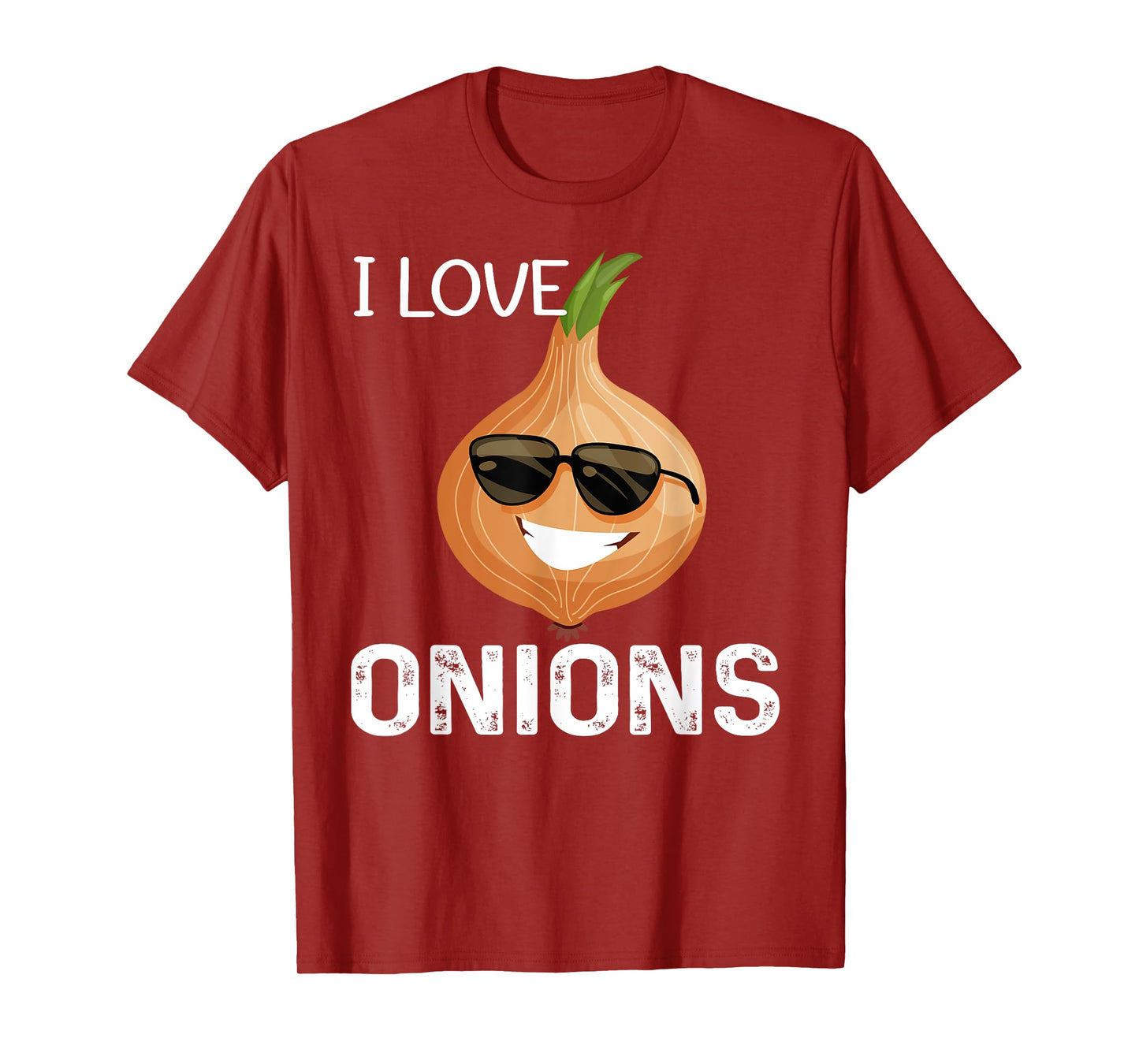 I Love Onions Funny Designs Graphic Vegetables Vegan Life T-Shirt