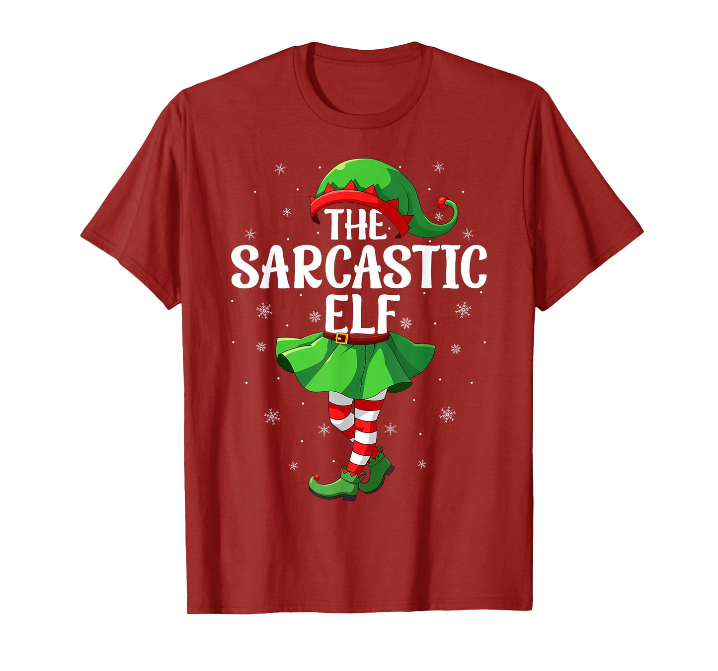 Sarcastic Elf Christmas Girls Women Elf Squad Xmas Family T-Shirt