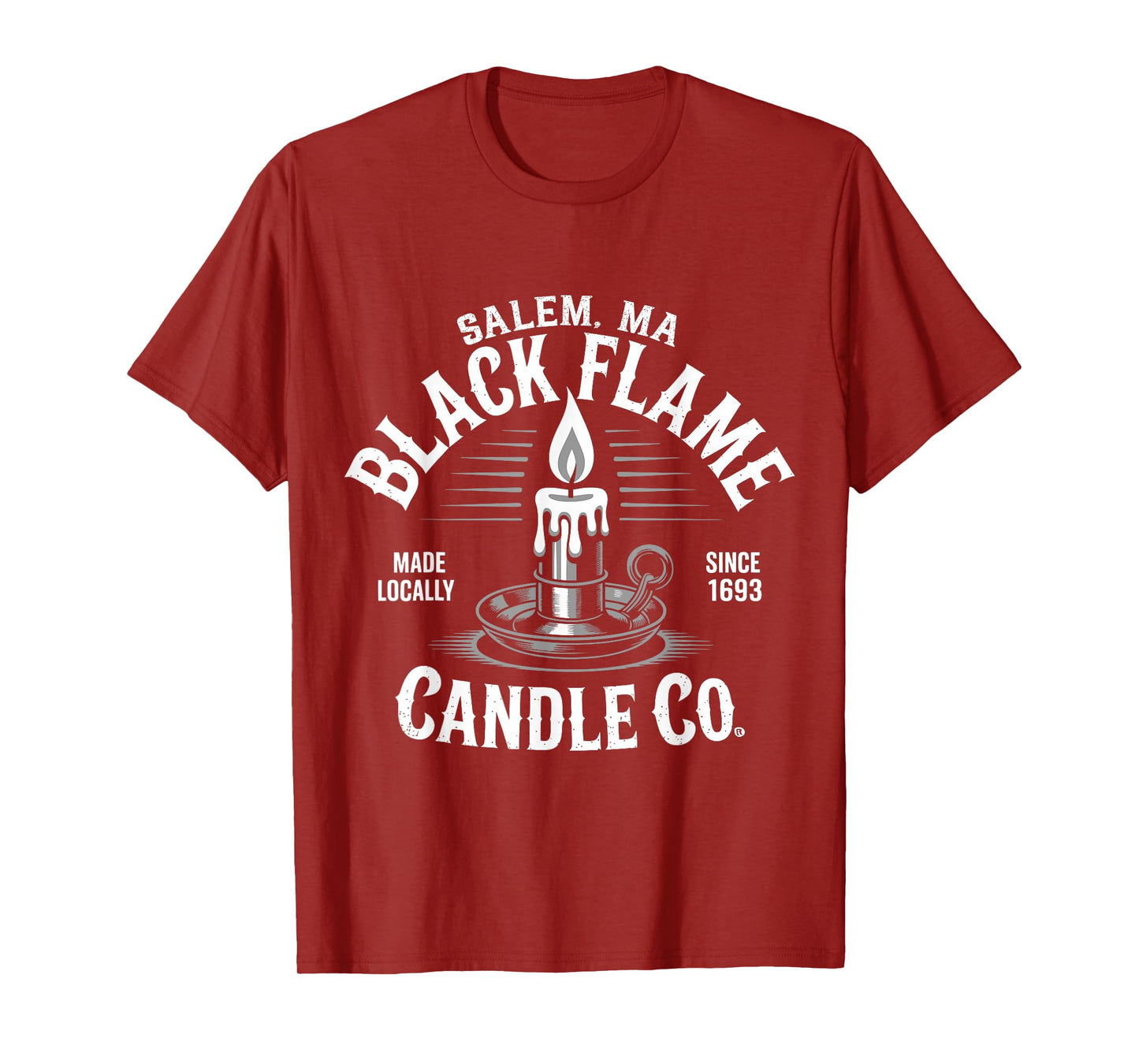 Black Flame Candle Co Company Funny Halloween Witch T-Shirt