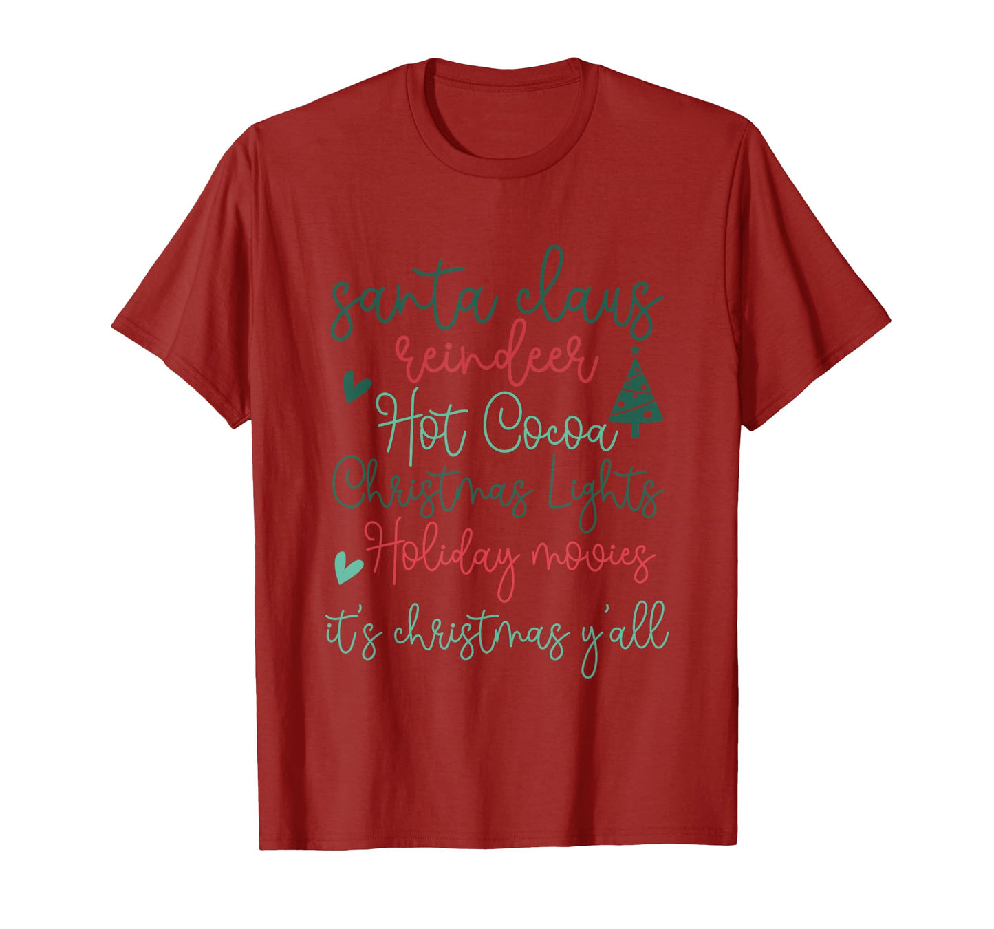 It's Christmas Y'all Santa Claus Lights T-Shirt