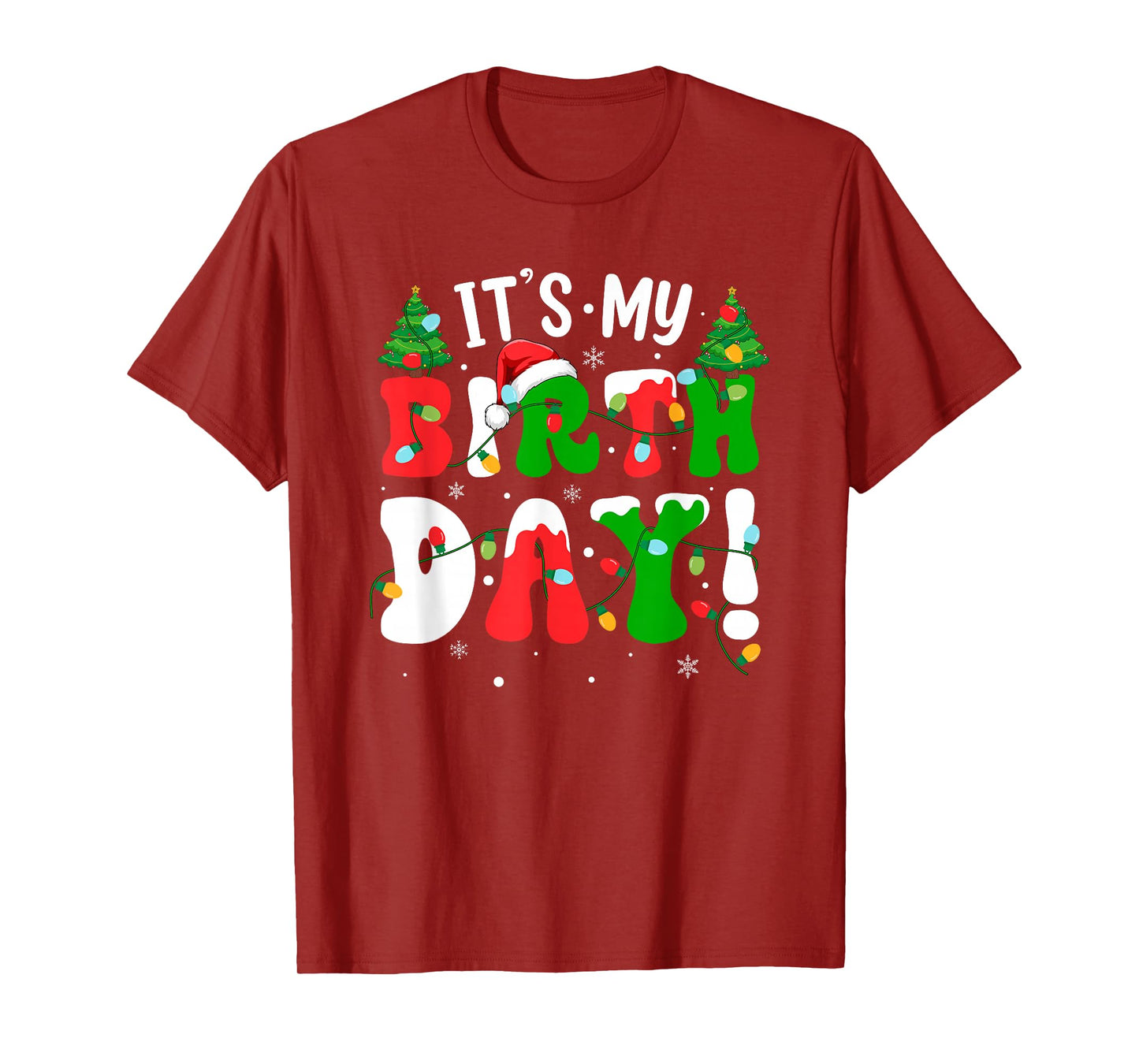 It's My Birthday Merry Christmas Bday Boys Girls Kids Xmas T-Shirt