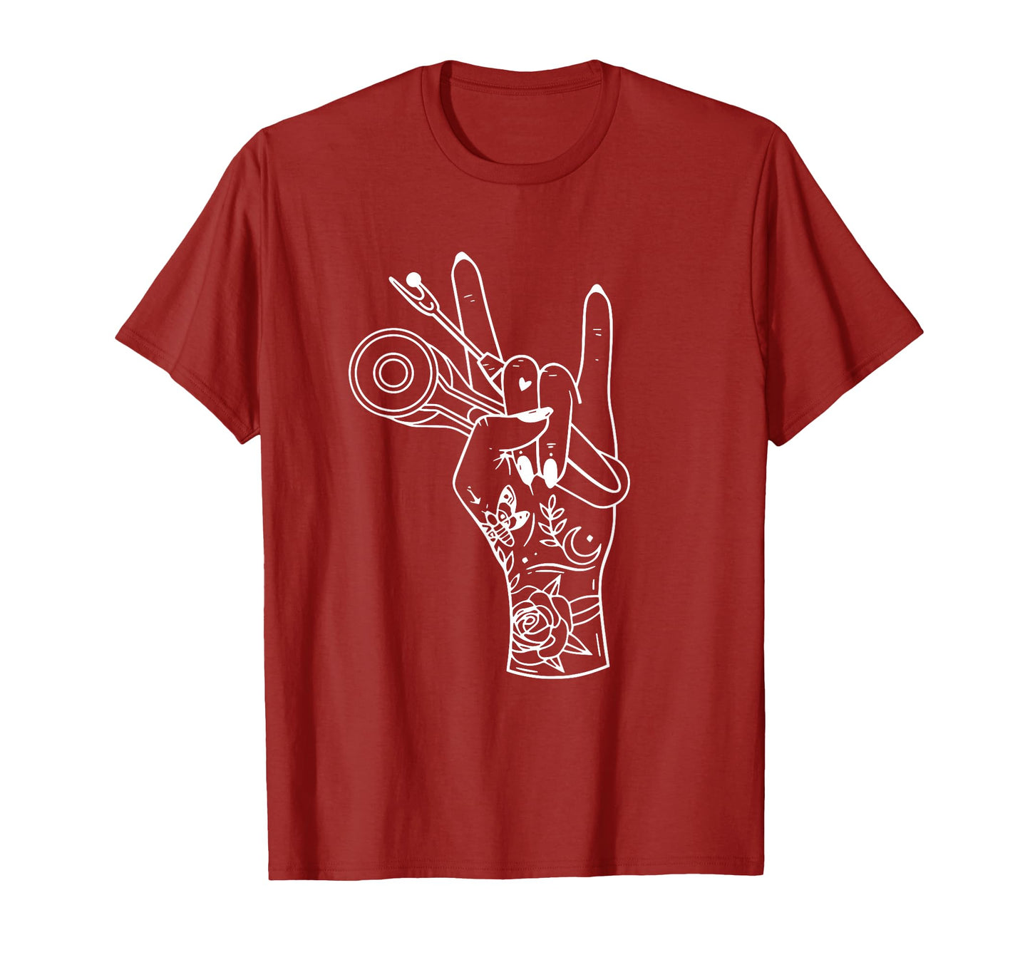 Tattooed Rock Hand Sewing Lovers Mom - Sewing Rock T-Shirt