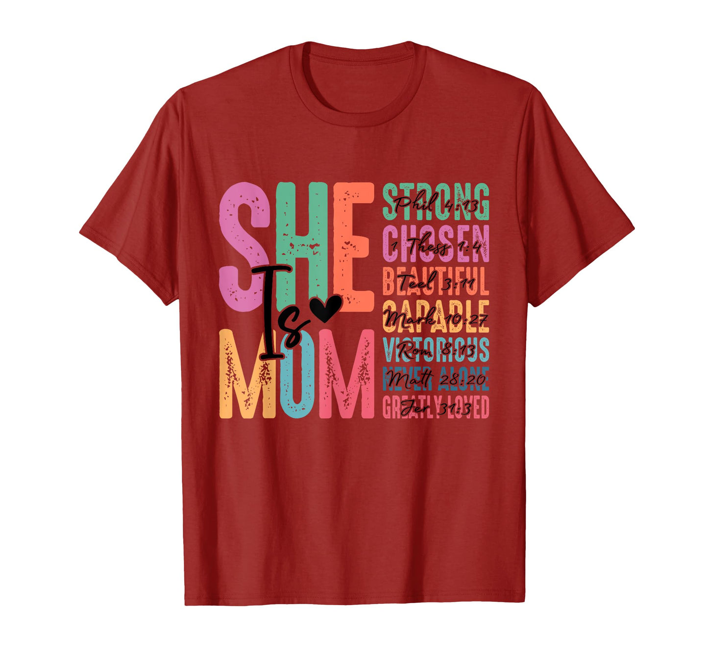 She Is Mom Christian Mothers Day Jesus Mom Religious Women T-Shirt
