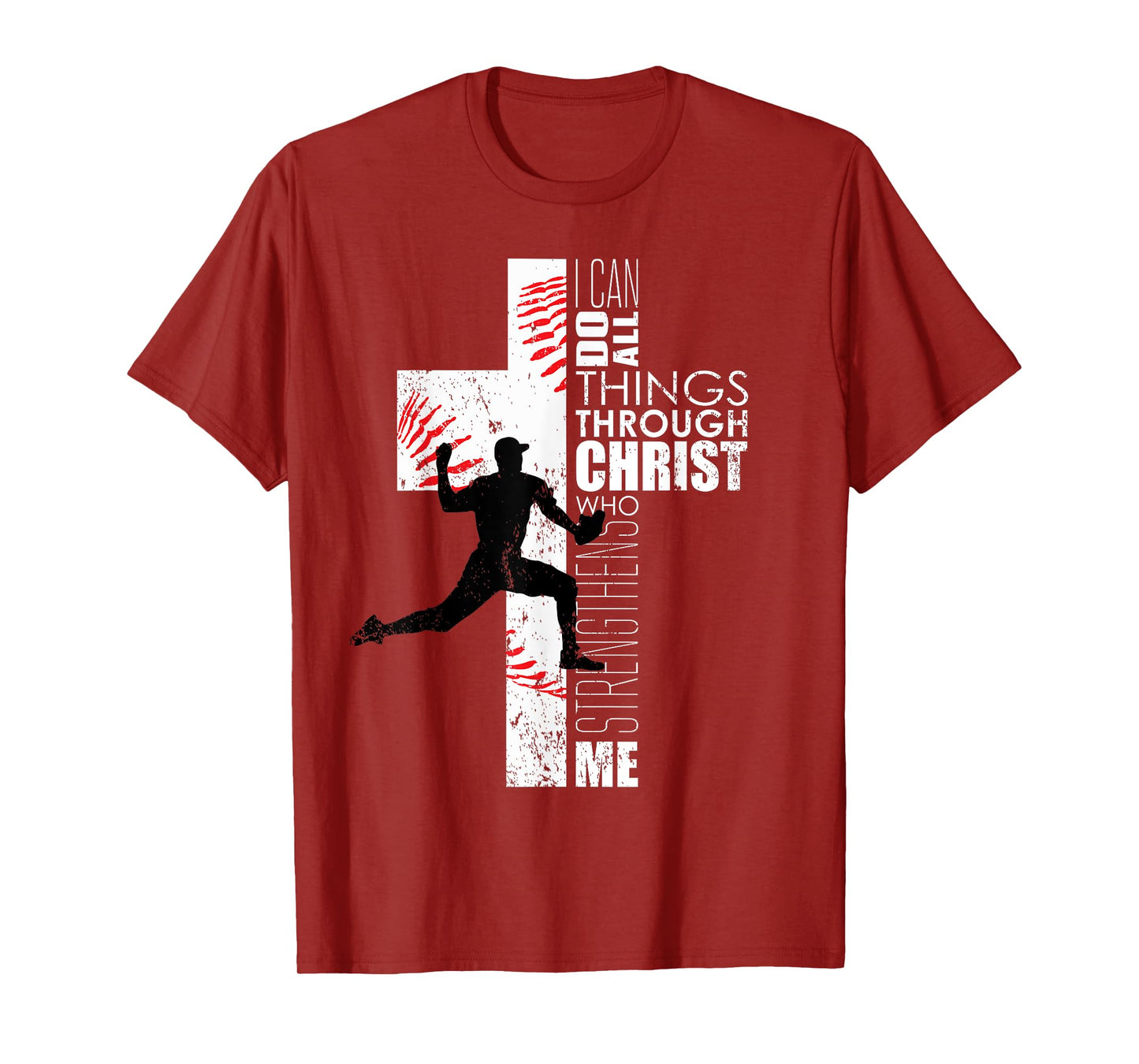 Christian Teen Boys Kids Baseball Pitcher Religious Graphic T-Shirt