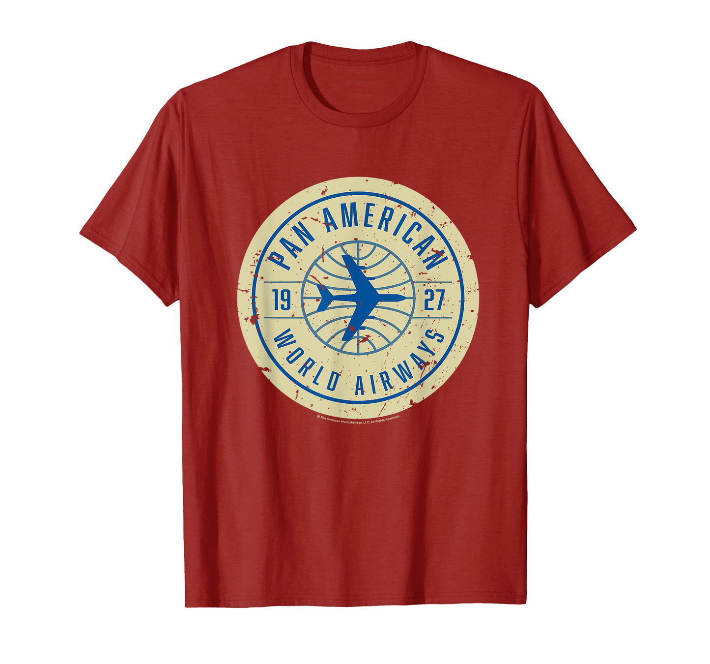 Pan Am 1927 World Airways Plane Badge Logo T-Shirt