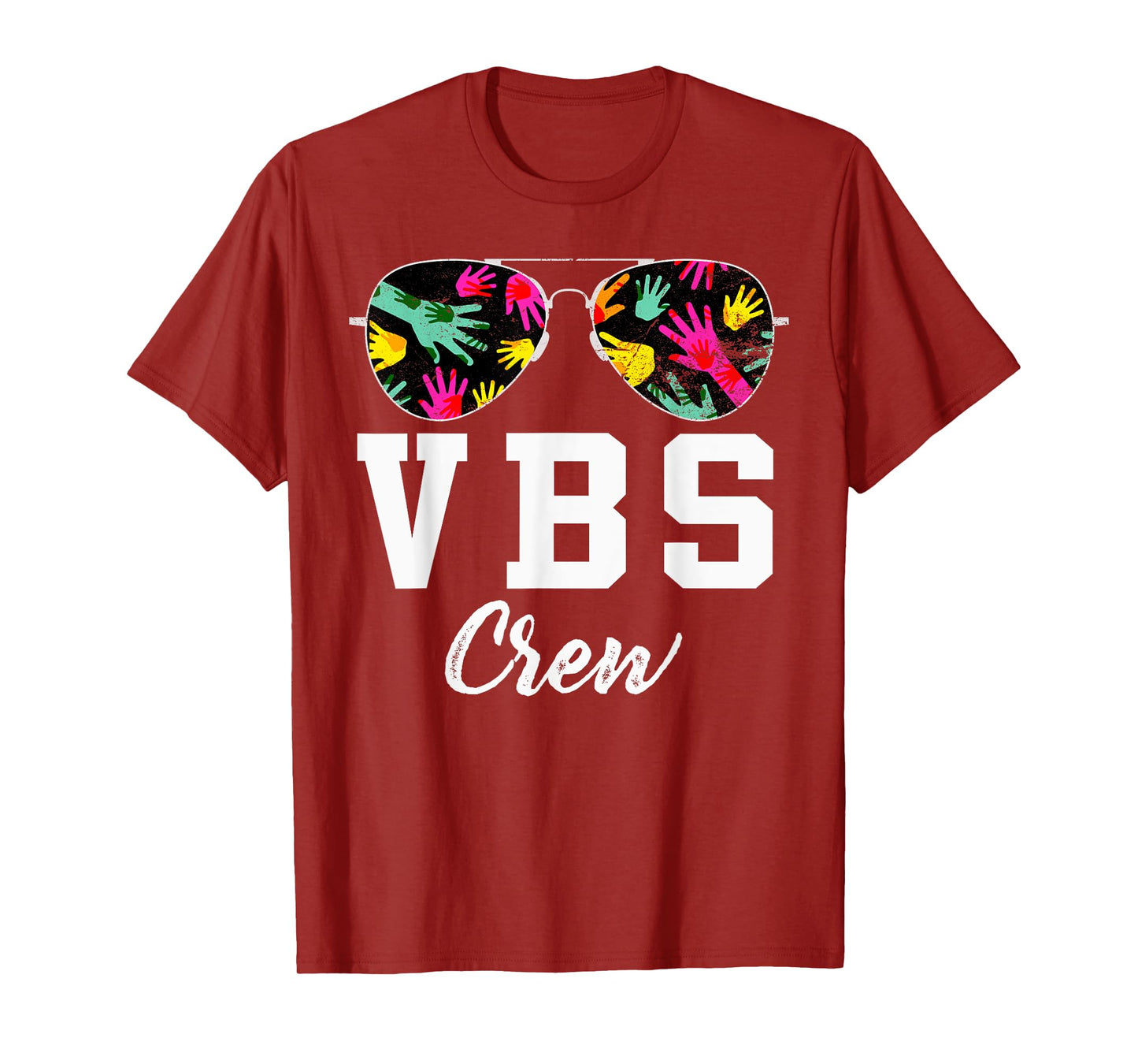 VBS Crew Vacation Bible VBS Teacher Handprints Sunglasses T-Shirt