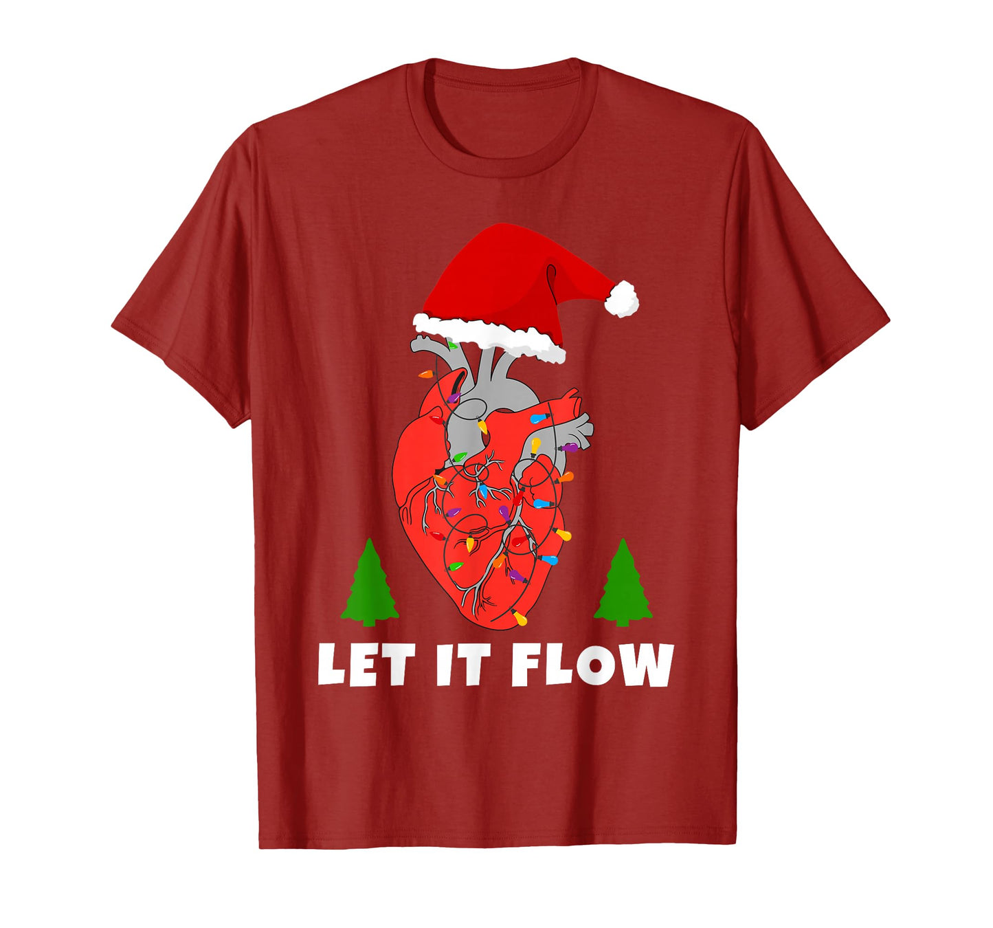 Funny Medical Christmas Anatomical Heart T-Shirt
