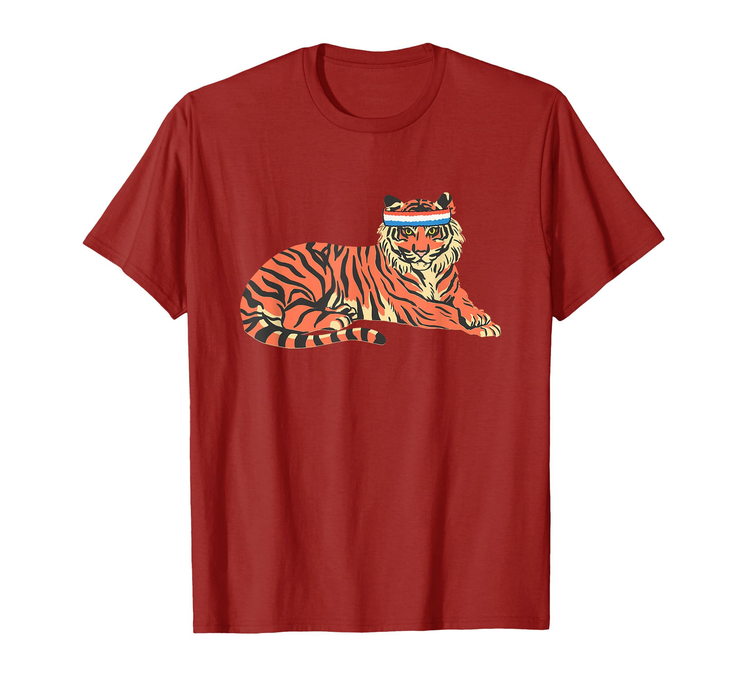 Tiger Shirt Tiger Wearing Sweatband T-Shirt