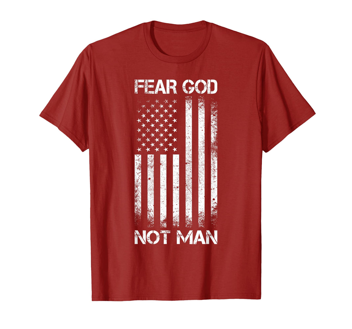 Vintage USA Flag Fear God Not Man T-Shirt