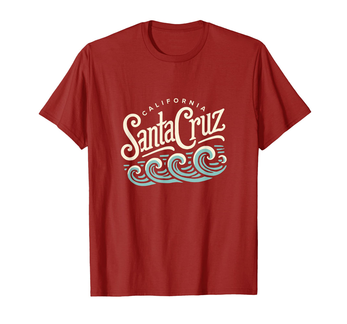 Santa Cruz California - Vintage Beach Waves - Central Coast T-Shirt
