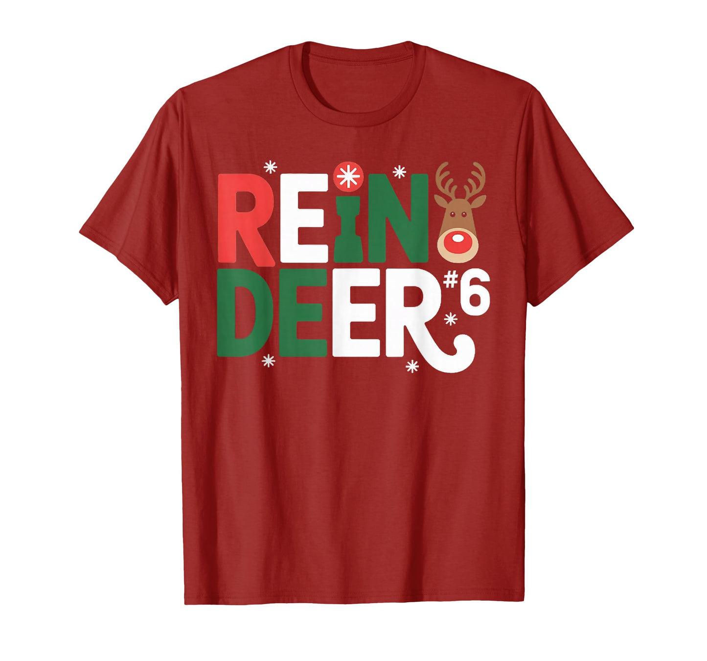 Reindeer #6 Santa Claus and Reindeer Matching Christmas Set T-Shirt