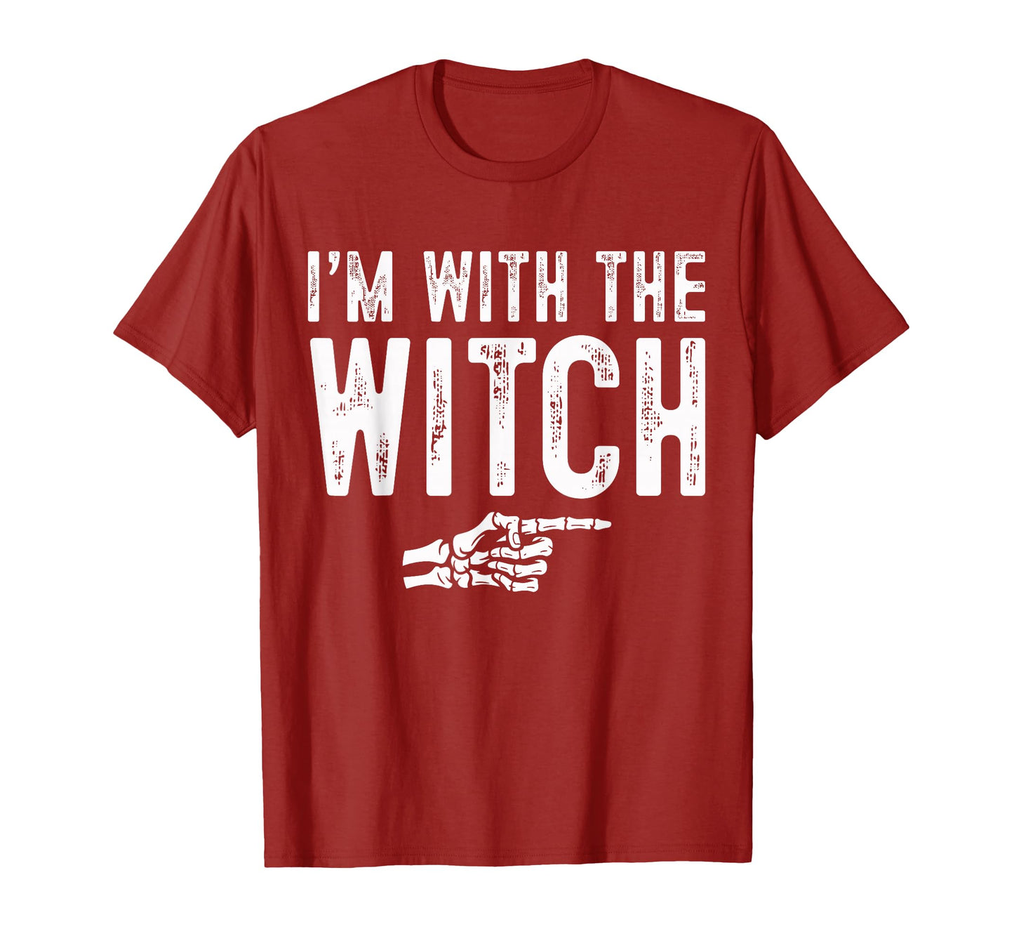 I'm with The Witch Easy Costume Halloween Couples Matching T-Shirt