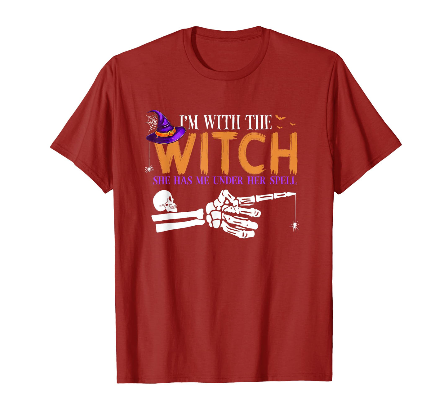 I'm with The Witch Funny Halloween Couple Costume Party T-Shirt