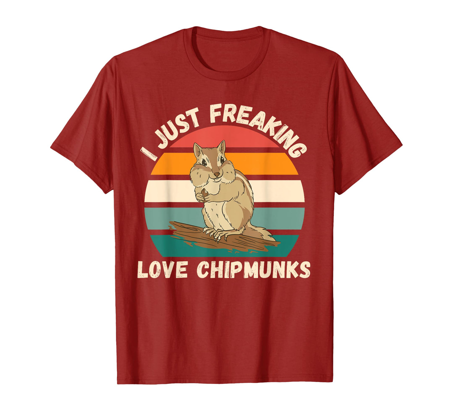 Vintage Chipmunk I Just Freaking Love Chipmunk Lover T-Shirt