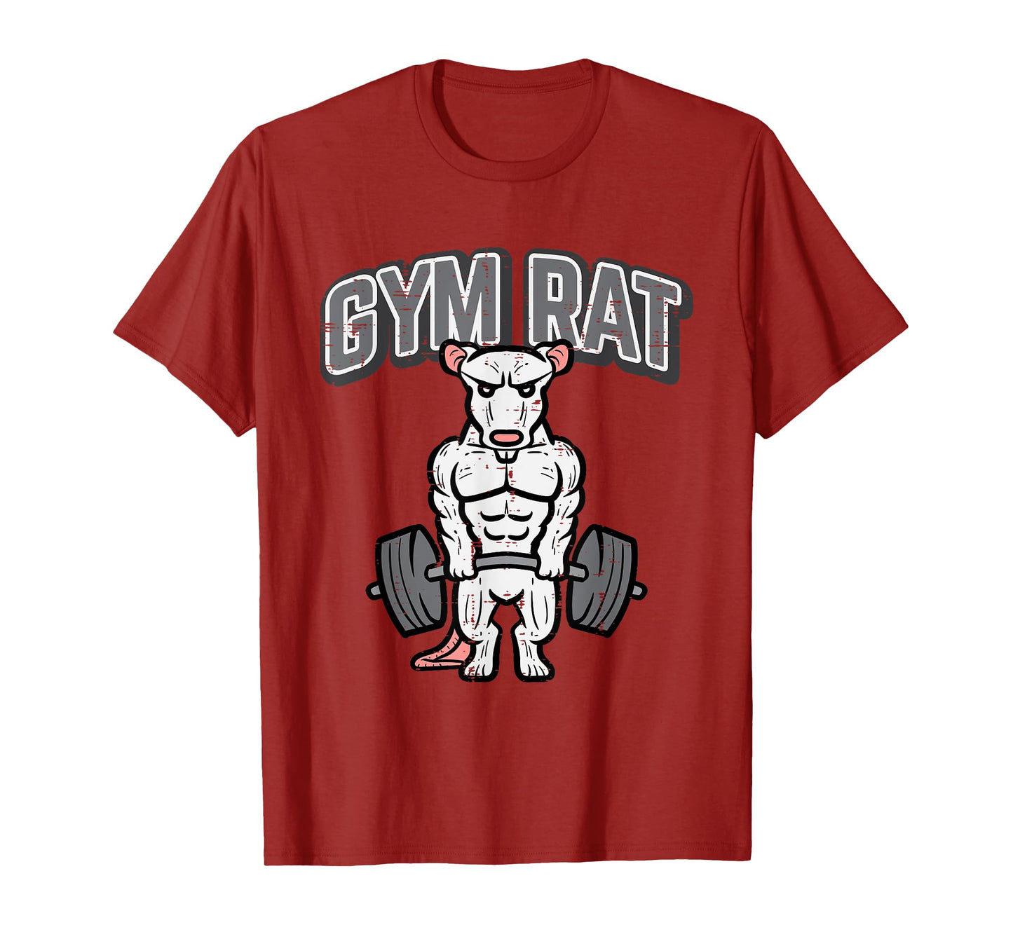 Gym Deadlift Funny Workout Rat Fitness Training Men Women T-Shirt