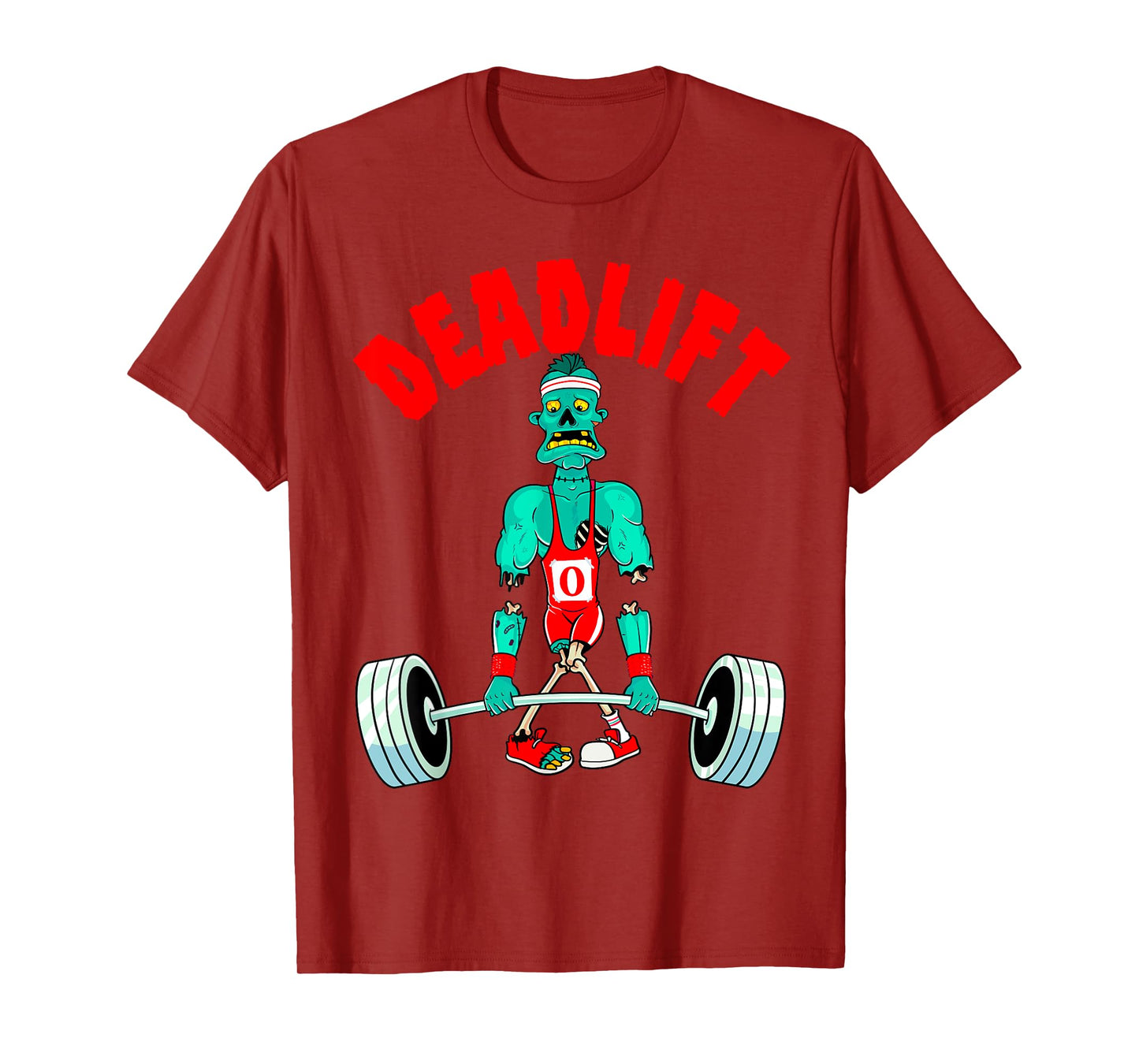 Halloween Workout Zombie Deadlift Weightlifting Men Women T-Shirt
