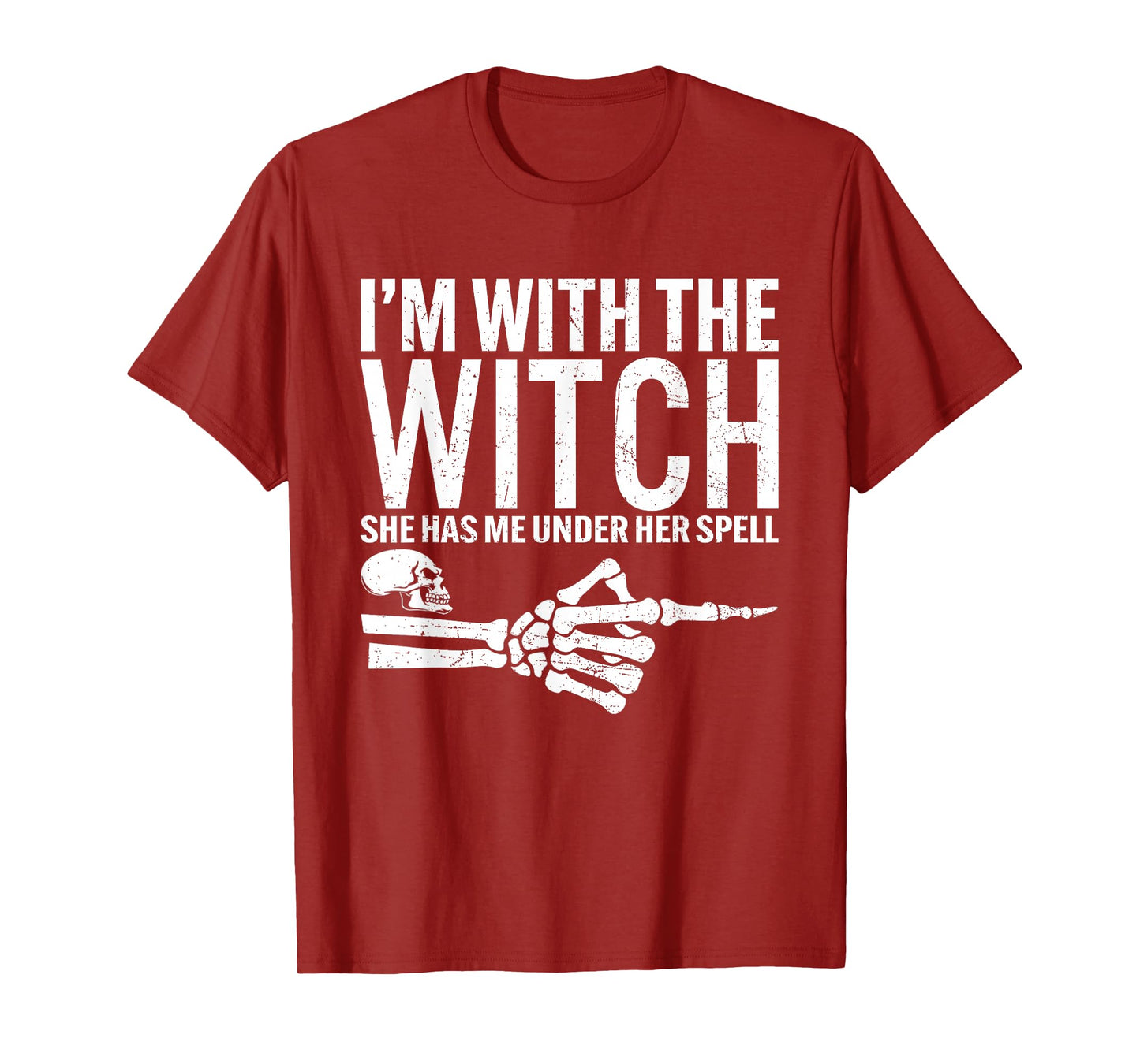 I'm with The Witch Funny Halloween Couple Costume Party T-Shirt
