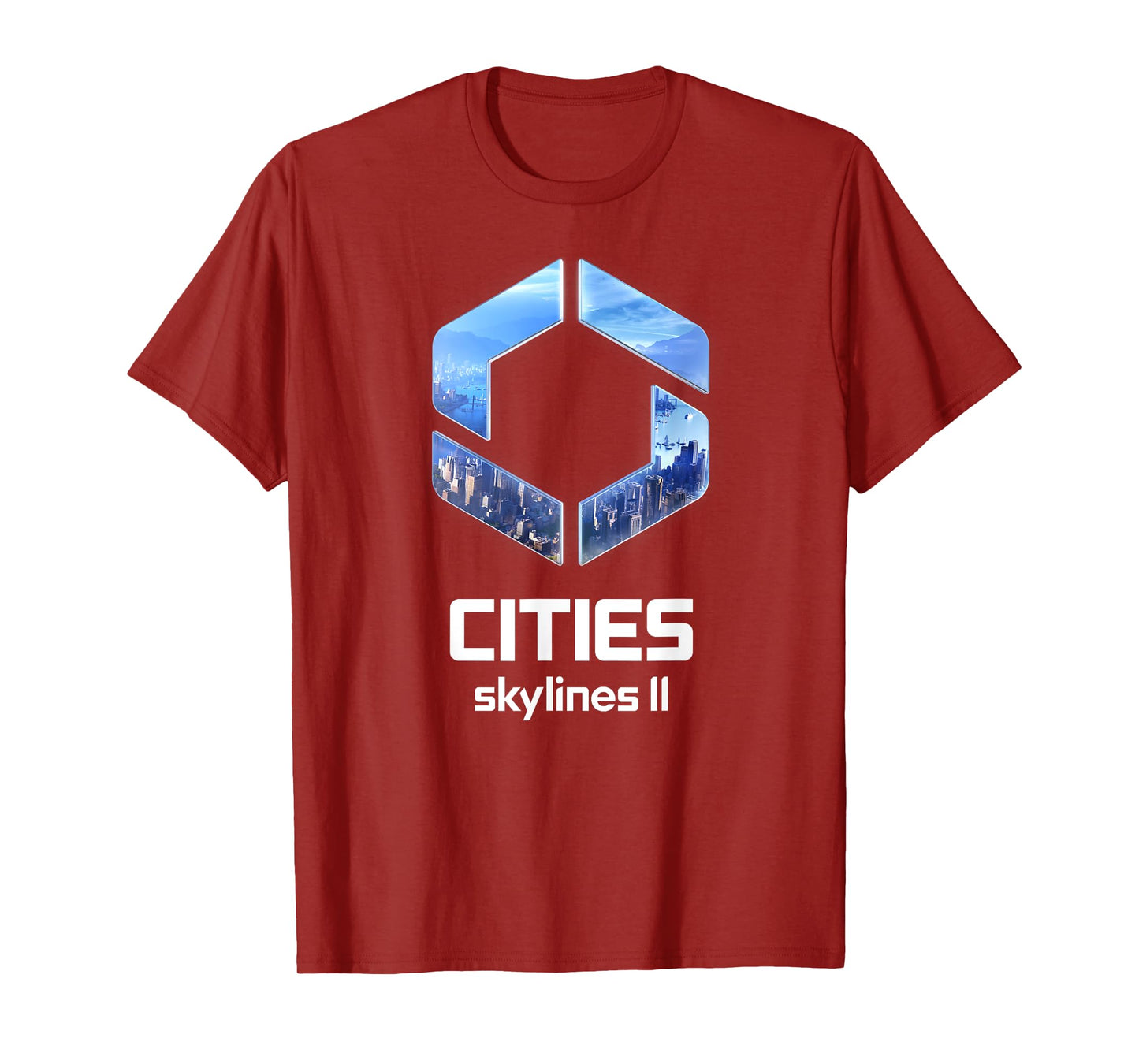 Cities Skylines II Game Logo City Builder White T-Shirt