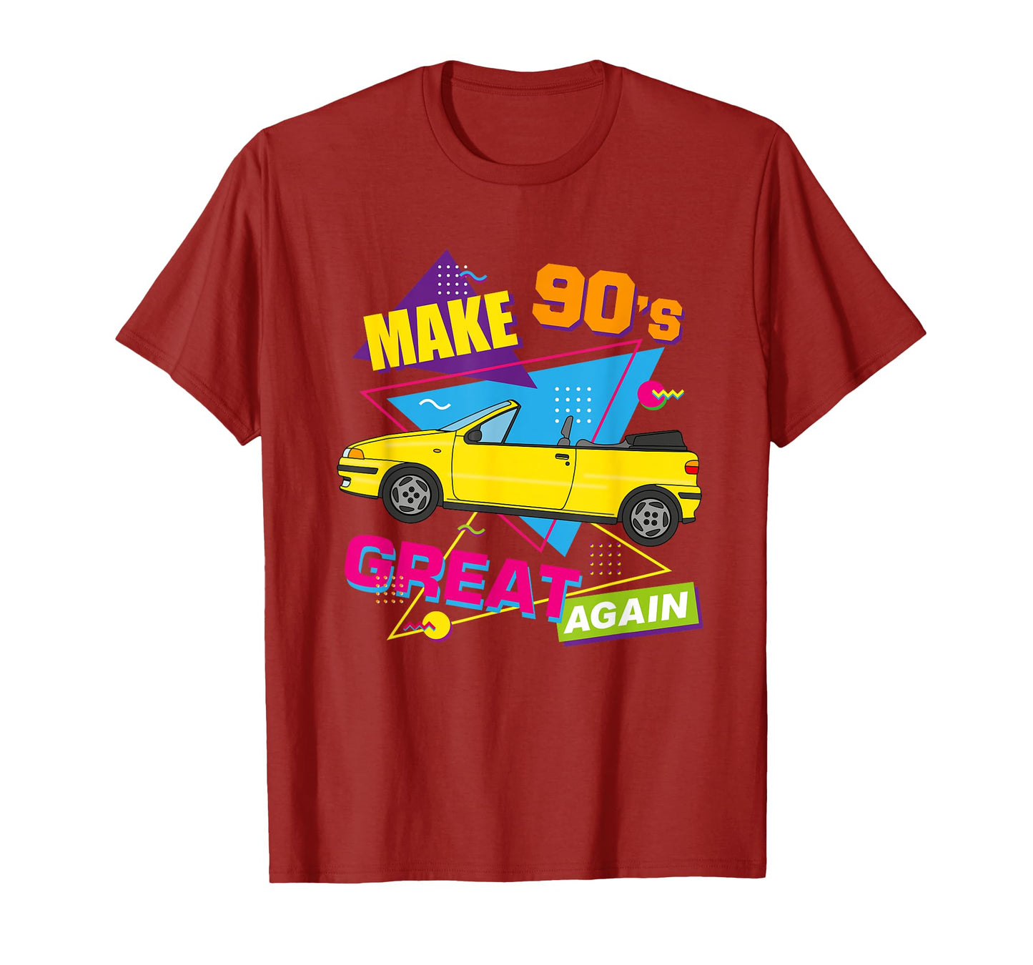 Make 90s Great Again Fiat Punto Cabrio Car 90s Vintage T-Shirt