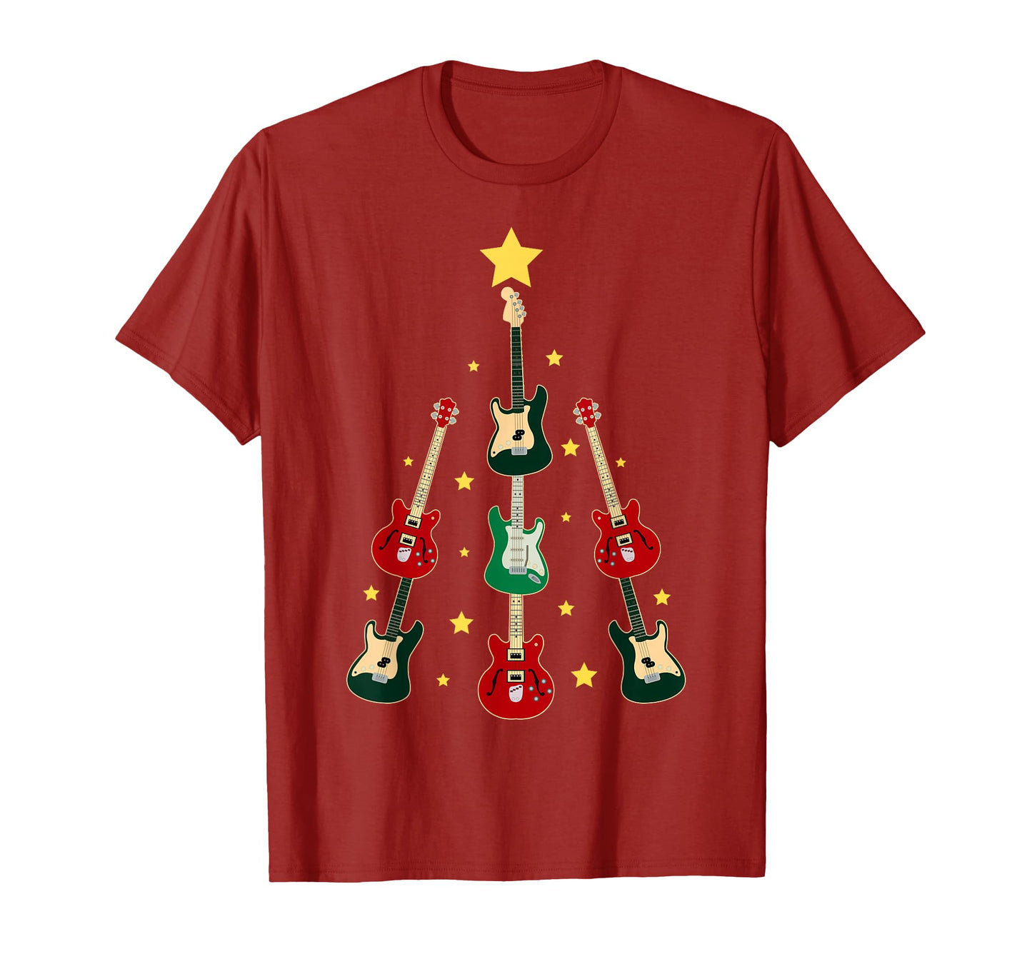 Guitar Xmas Tree Musical Guitar Lovers Guitarist Christmas T-Shirt