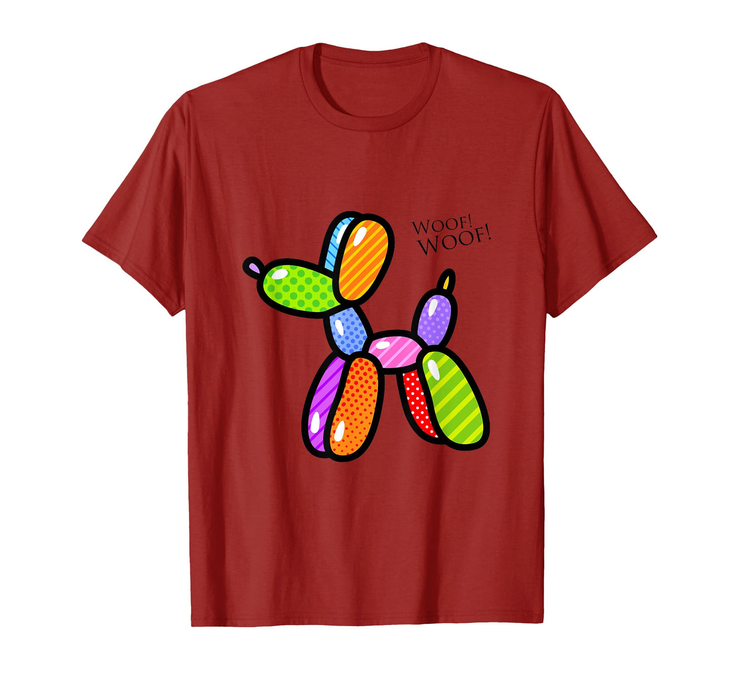 Poodle Dog Balloon Animal Illustration Graphic Designs T-Shirt
