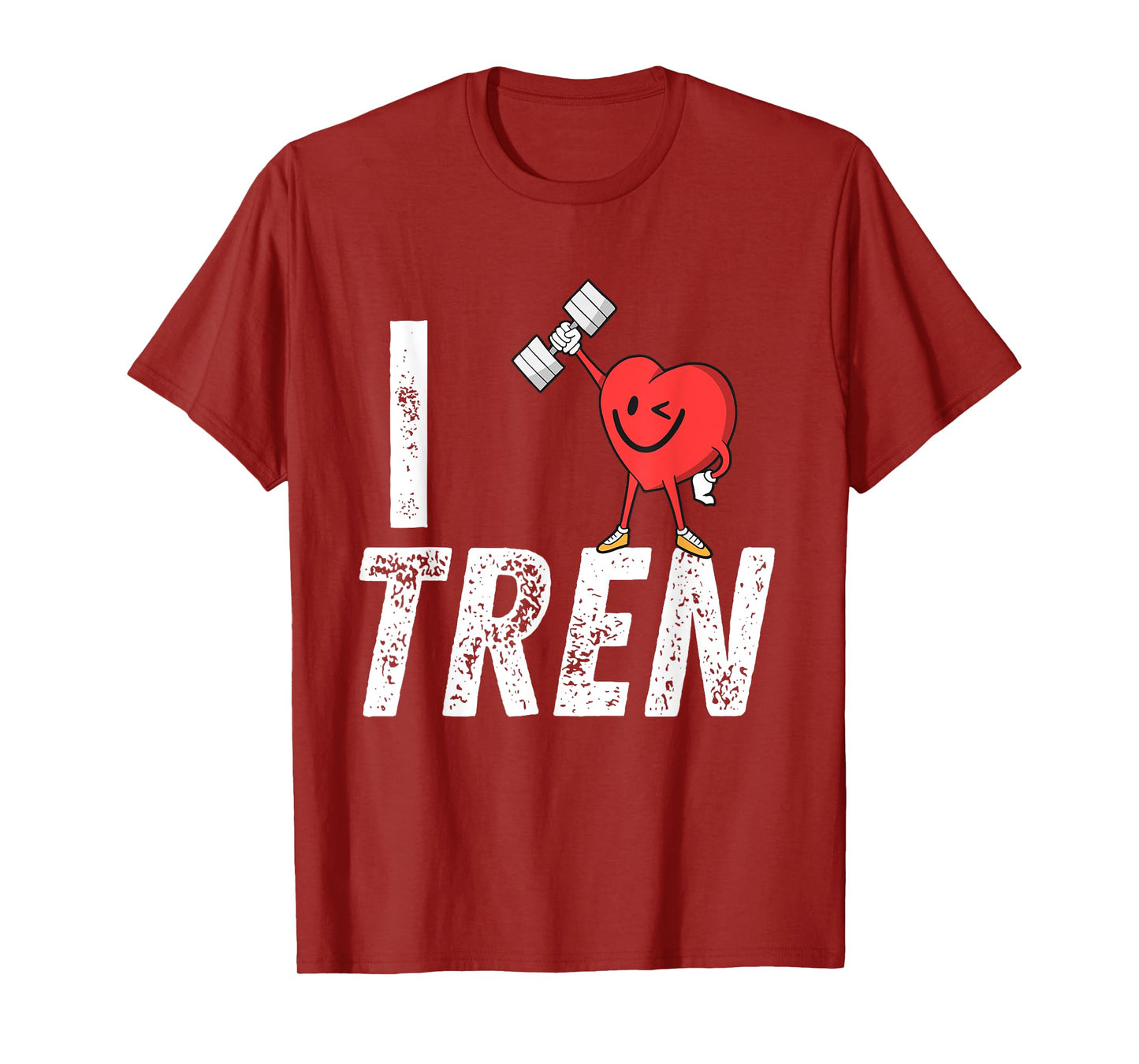 I Love Tren Gifts for Bodybuilders Men I Heart Tren Workout T-Shirt