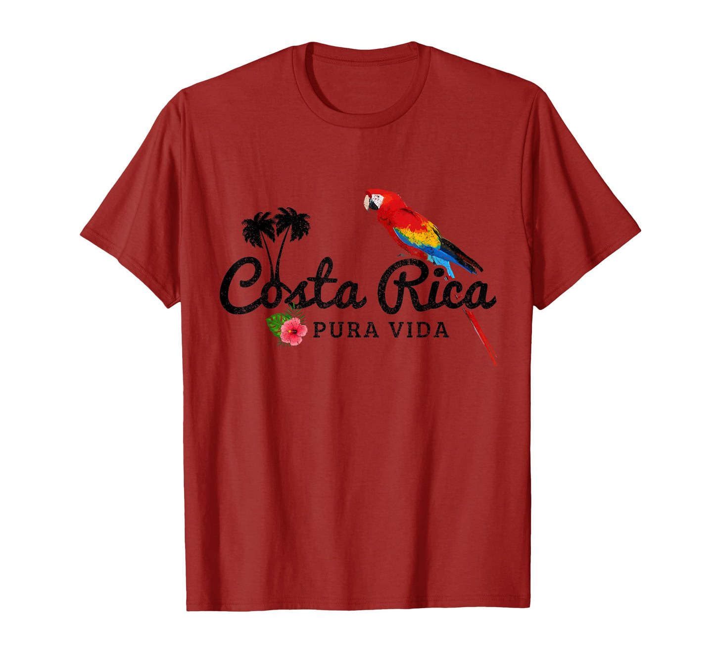 Costa Rica Parrot Macaw Vintage Pride Costa Rican Souvenir T-Shirt
