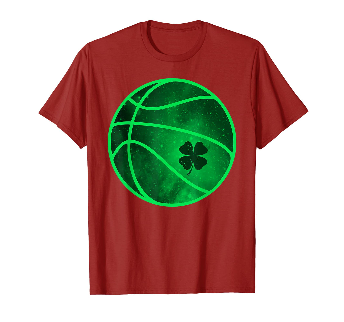 Basketball Lucky Shamrock Clover St. Patrick's Day Funny T-Shirt