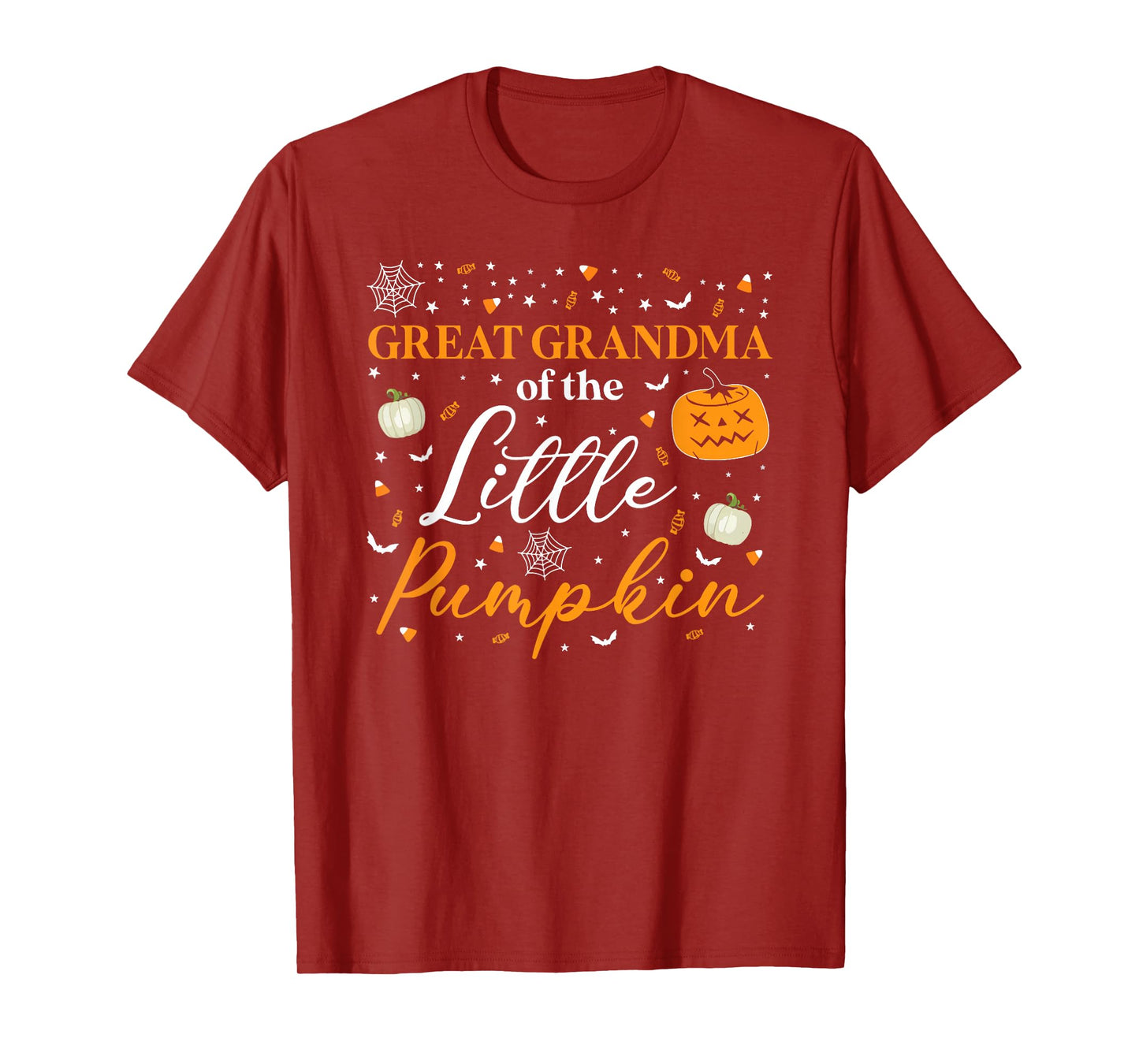 Halloween Great Grandma of The Little Pumpkin Grandmother T-Shirt