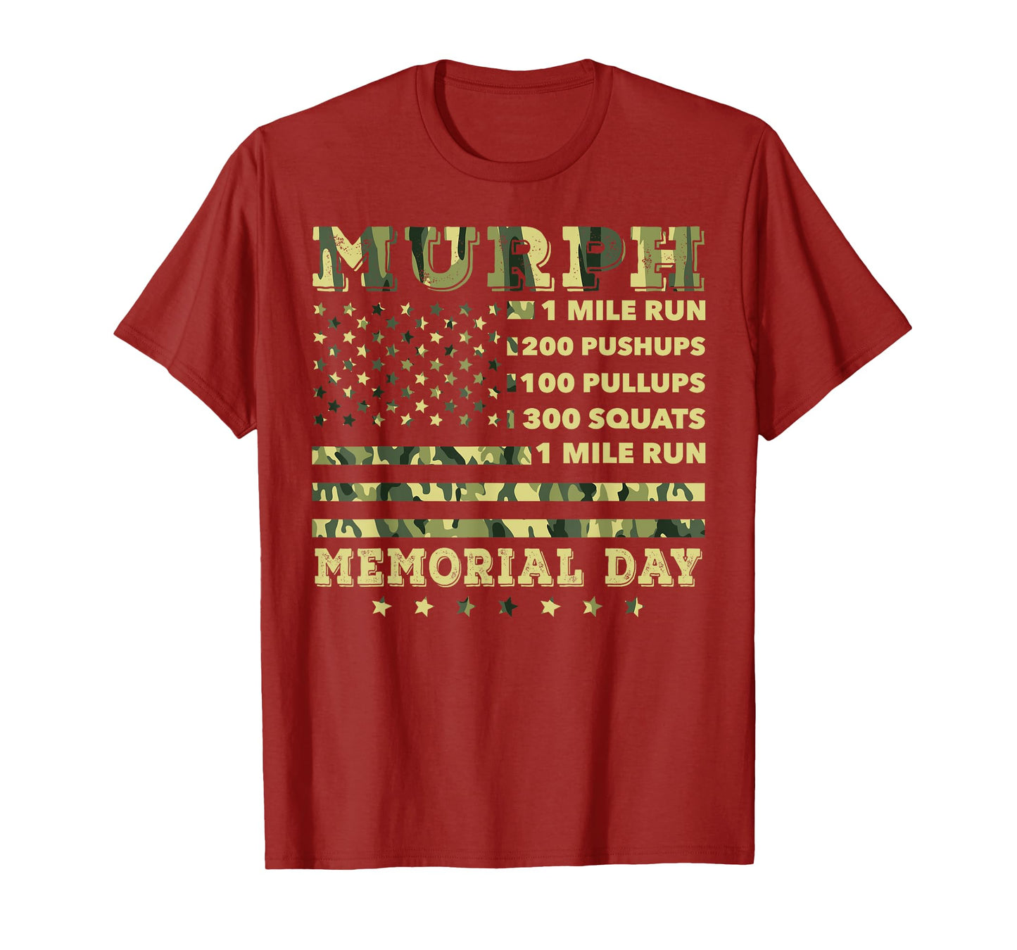 Murph 2021 Workout Challenge American Memorial Day Murph T-Shirt