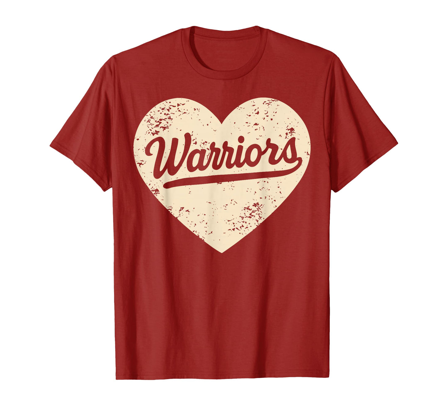 Vintage Warriors Heart for Men Women Kid Boy Girl T-Shirt
