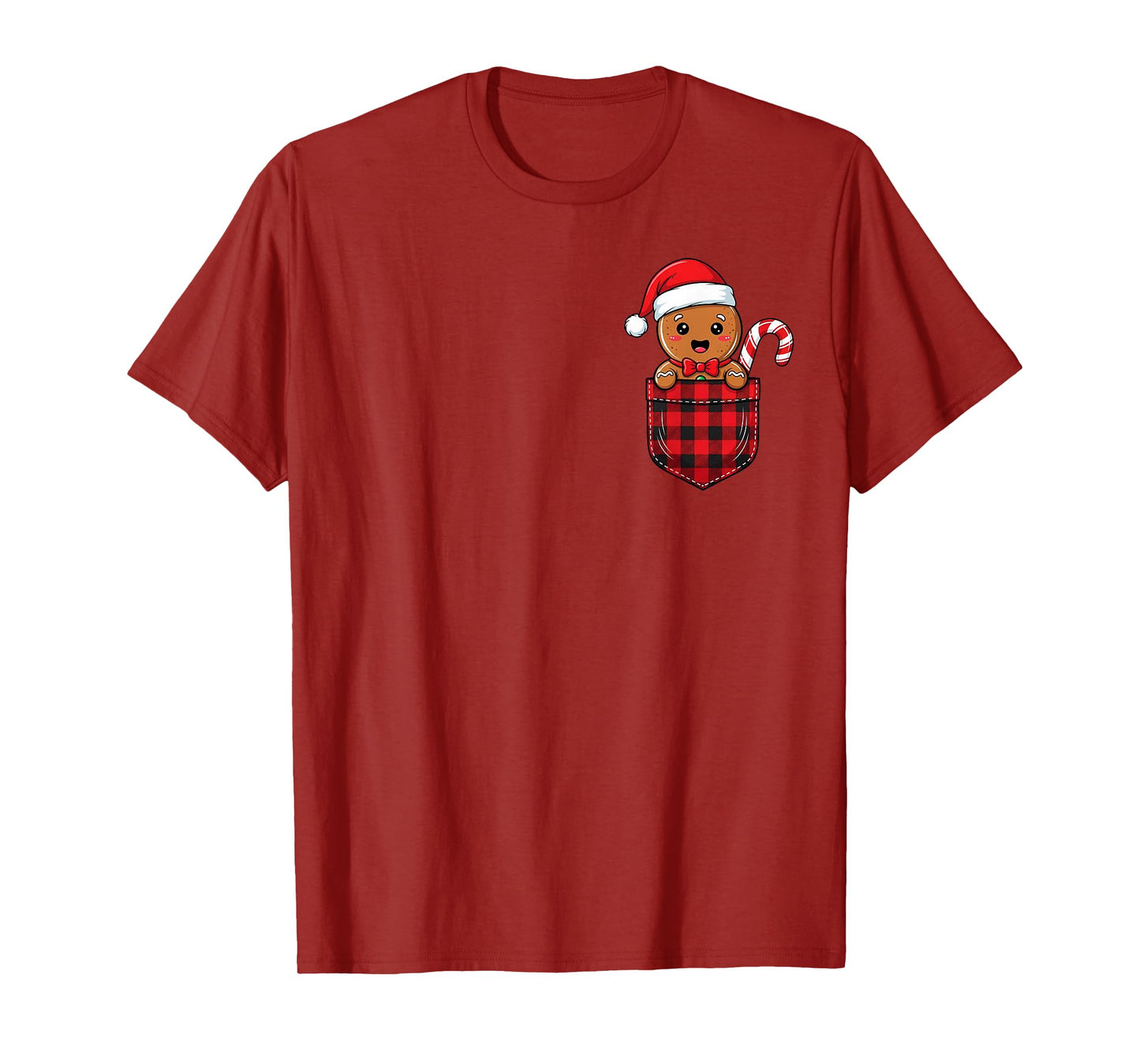 Gingerbread in Pocket Funny Christmas Cookie Boys Girls T-Shirt