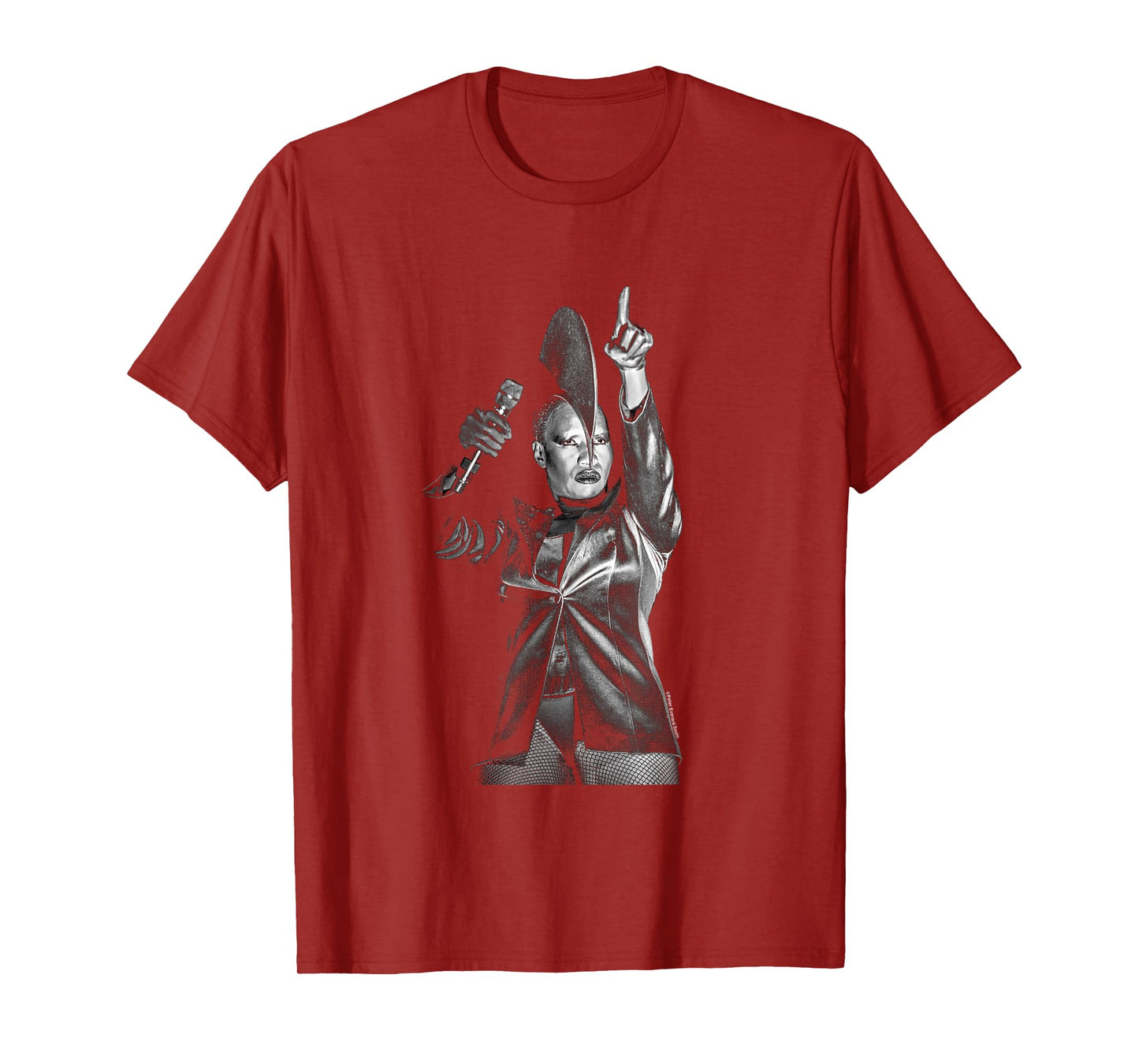 Grace Jones On Stage Black And White By Everard Smith T-Shirt