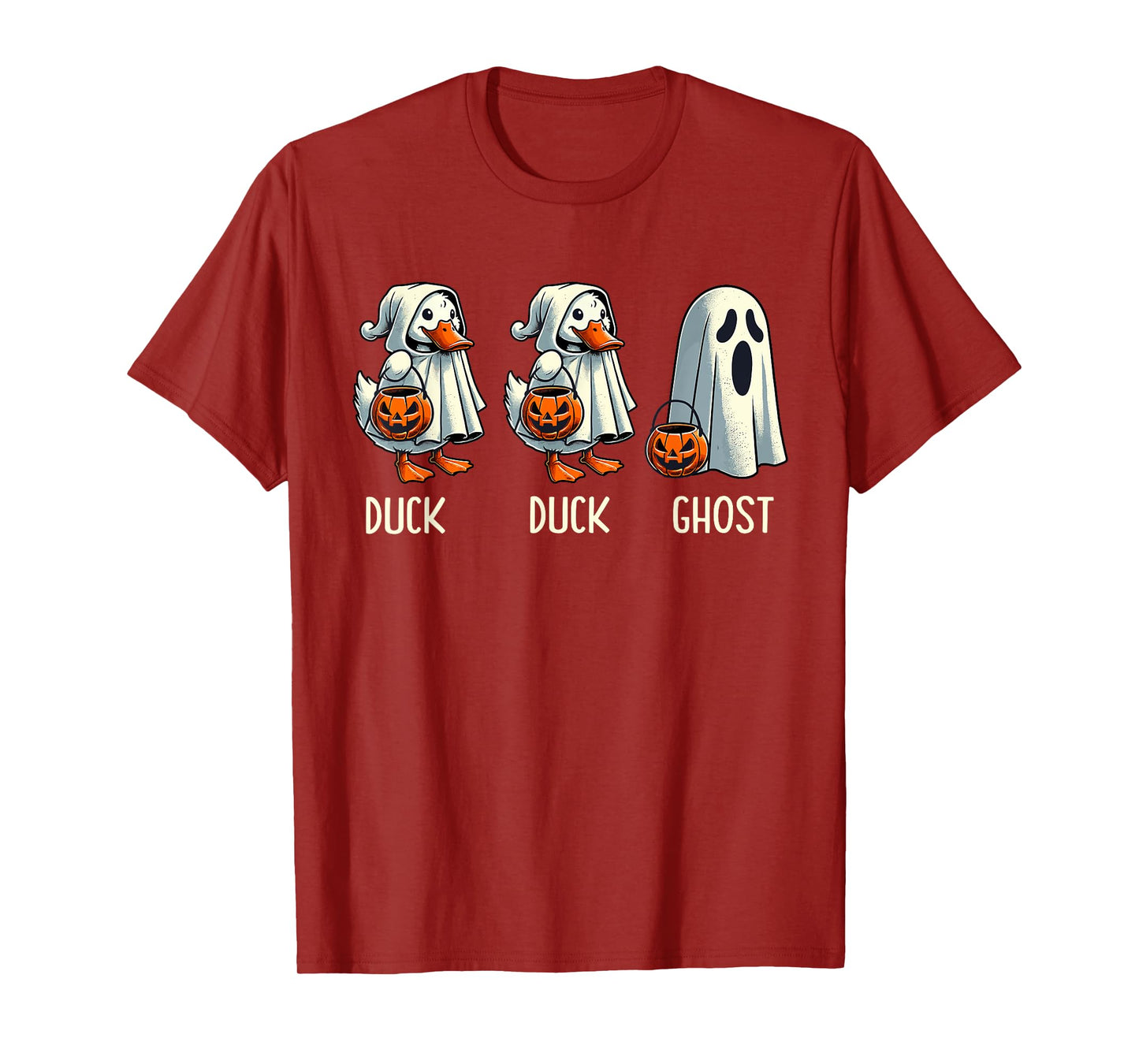 Duck Ghost Pun Trunk or Treat Trick or Treat Funny Halloween T-Shirt