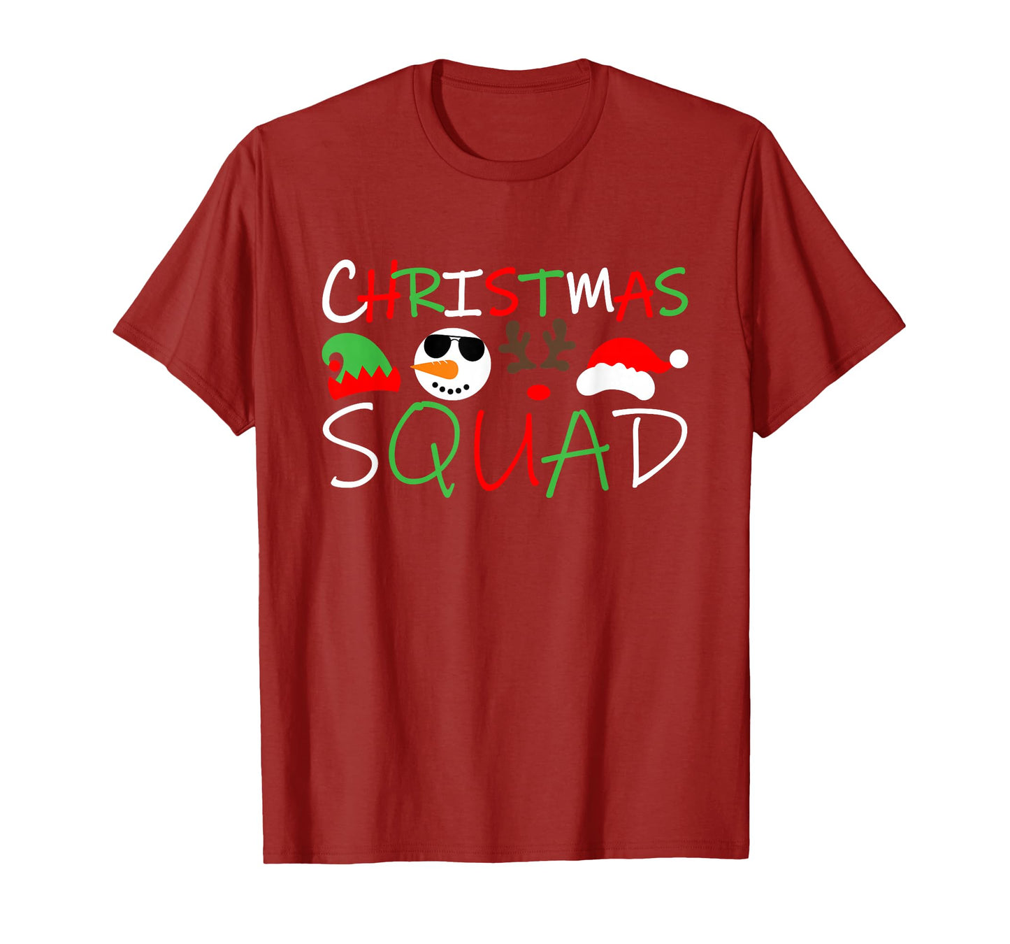 Christmas Squad Reindeer Elf Santa Snowman Xmas Family T-Shirt