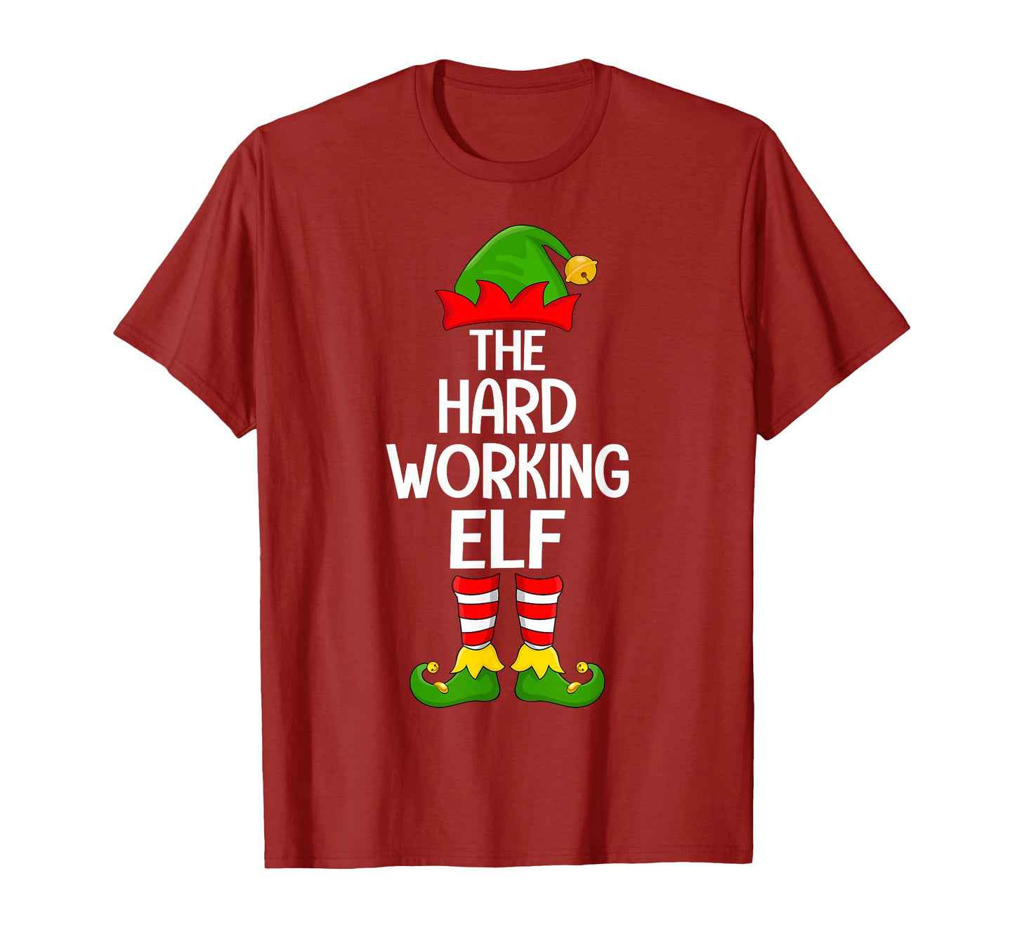 Hard Working Elf Xmas Matching Family Elf Squad Christmas T-Shirt