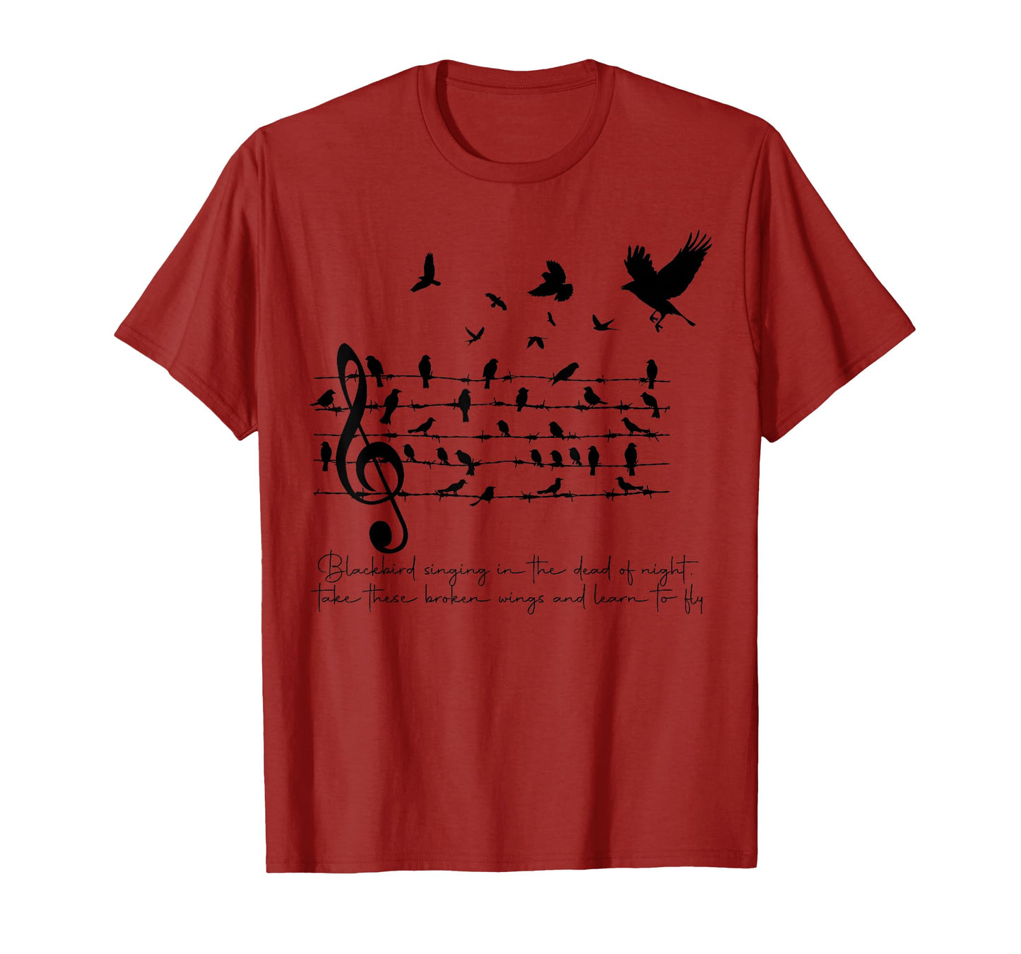 Blackbird Singing In the Dead of Night. T-Shirt