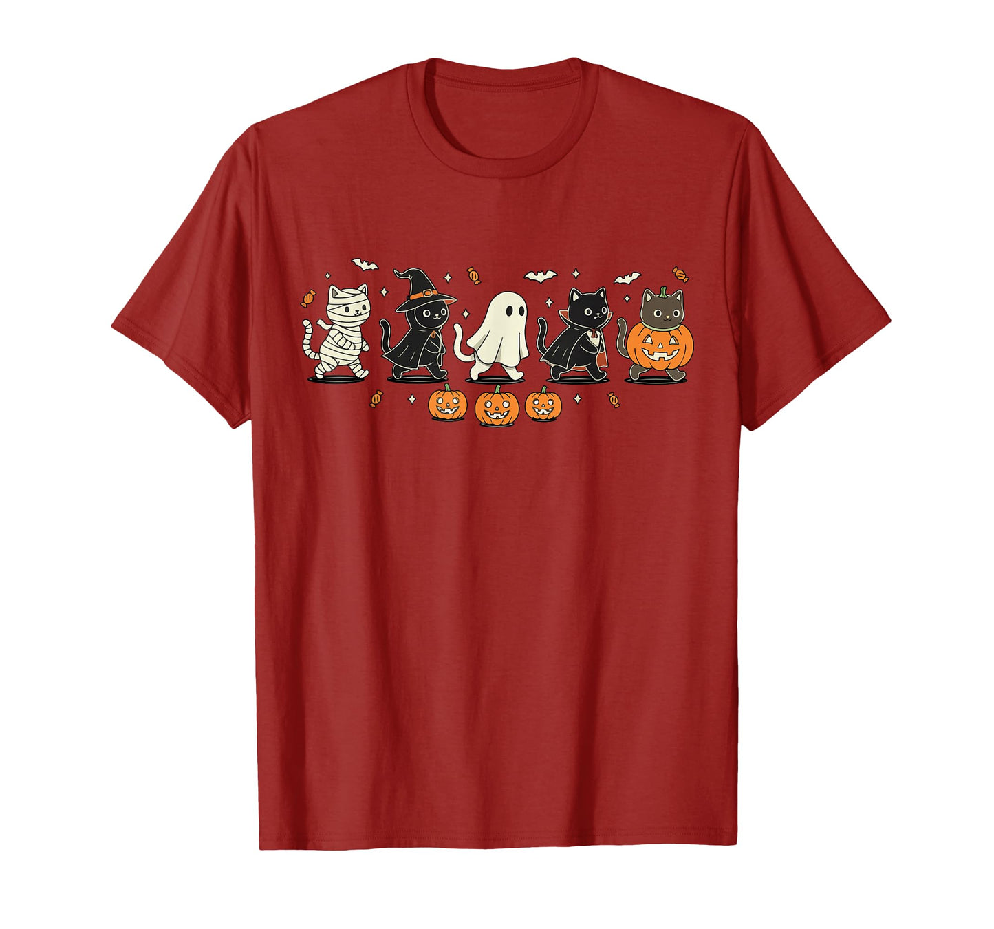 Cat Mummy Witch Ghost Halloween Costume Men Women Boys Girls T-Shirt