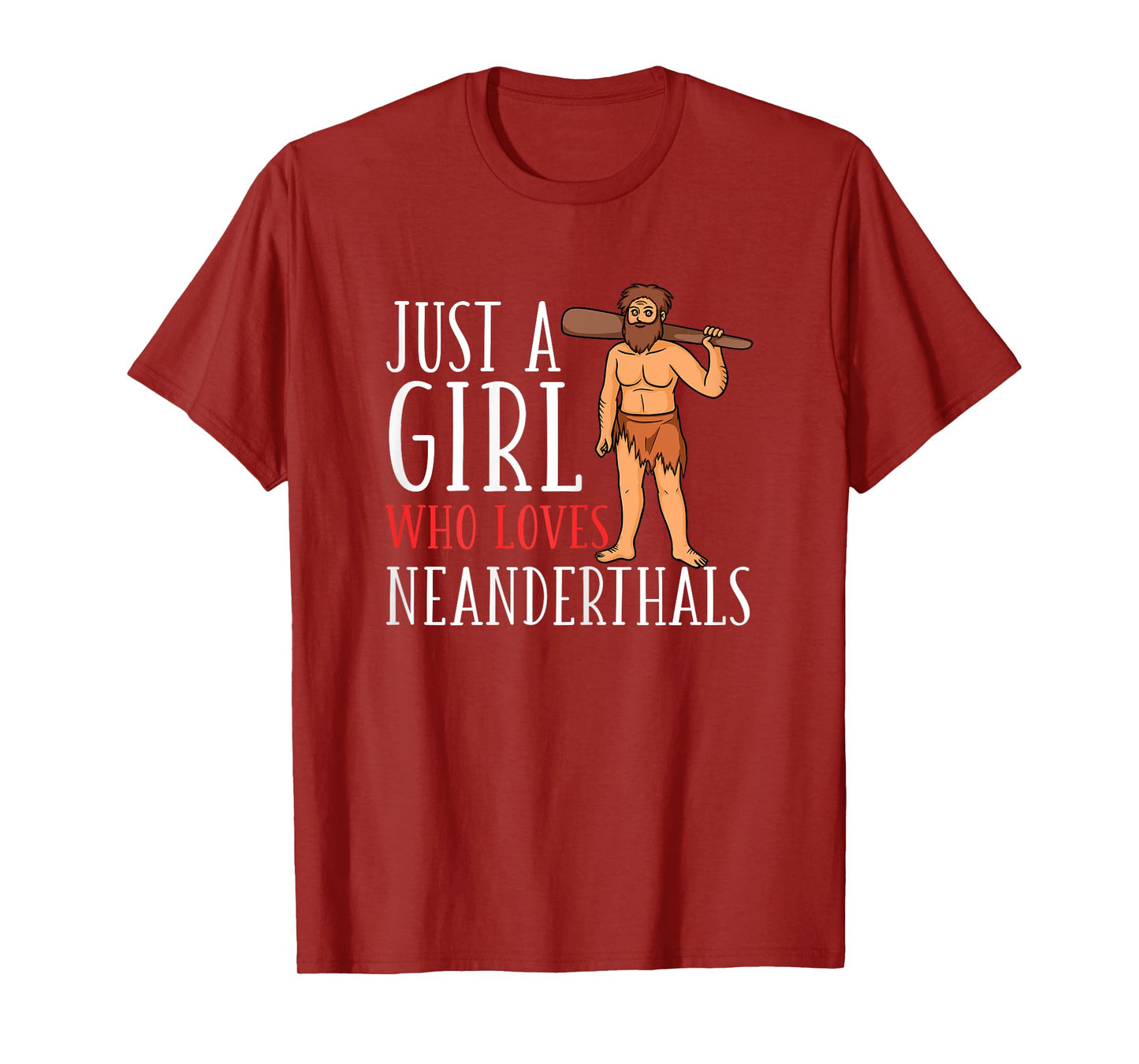 Neanderthal Caveman Gift Dna Woman Skull T-Shirt
